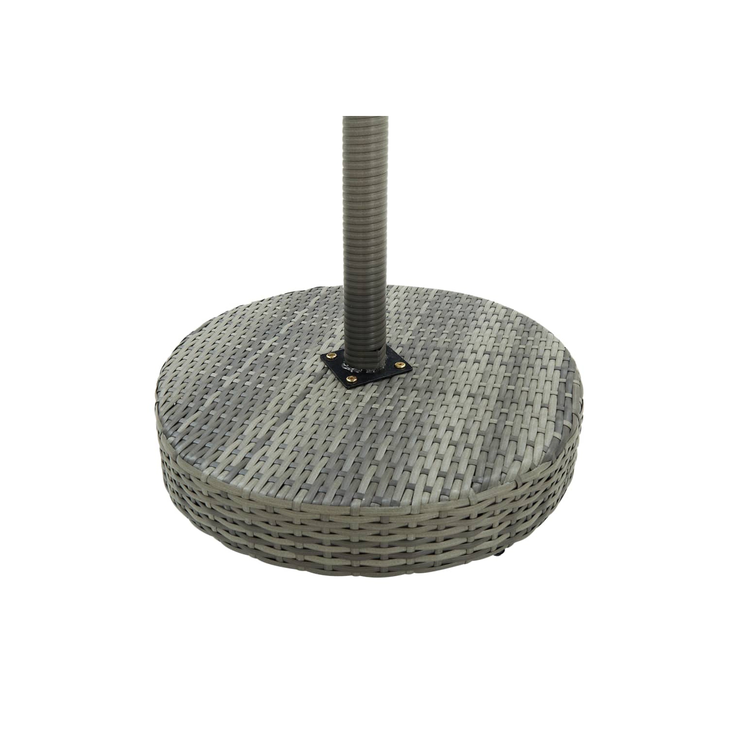 vidaXL 3 Piece Patio Bar Set with Cushions Poly Rattan Gray