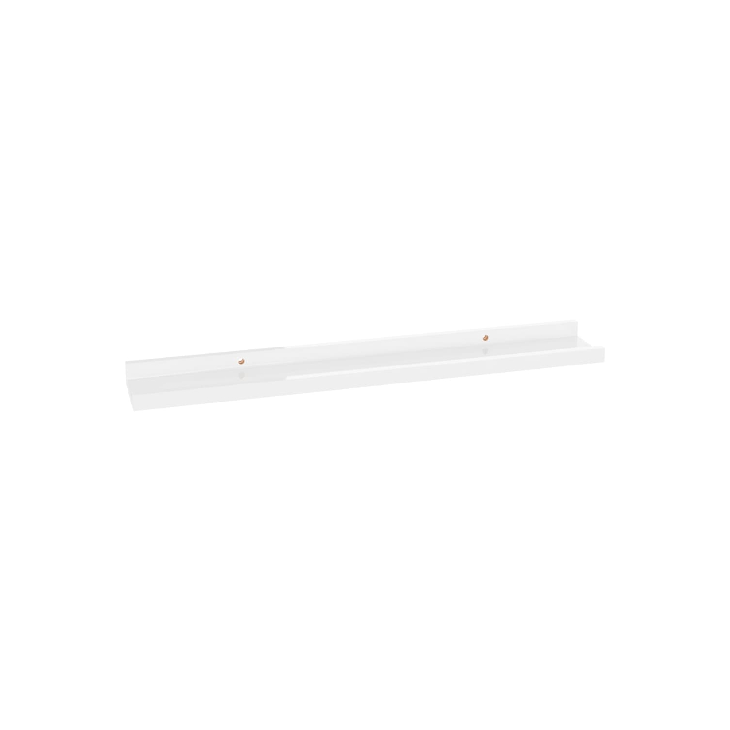 vidaXL Wall Shelves 2 pcs High Gloss White 23.6"x3.5"x1.2"