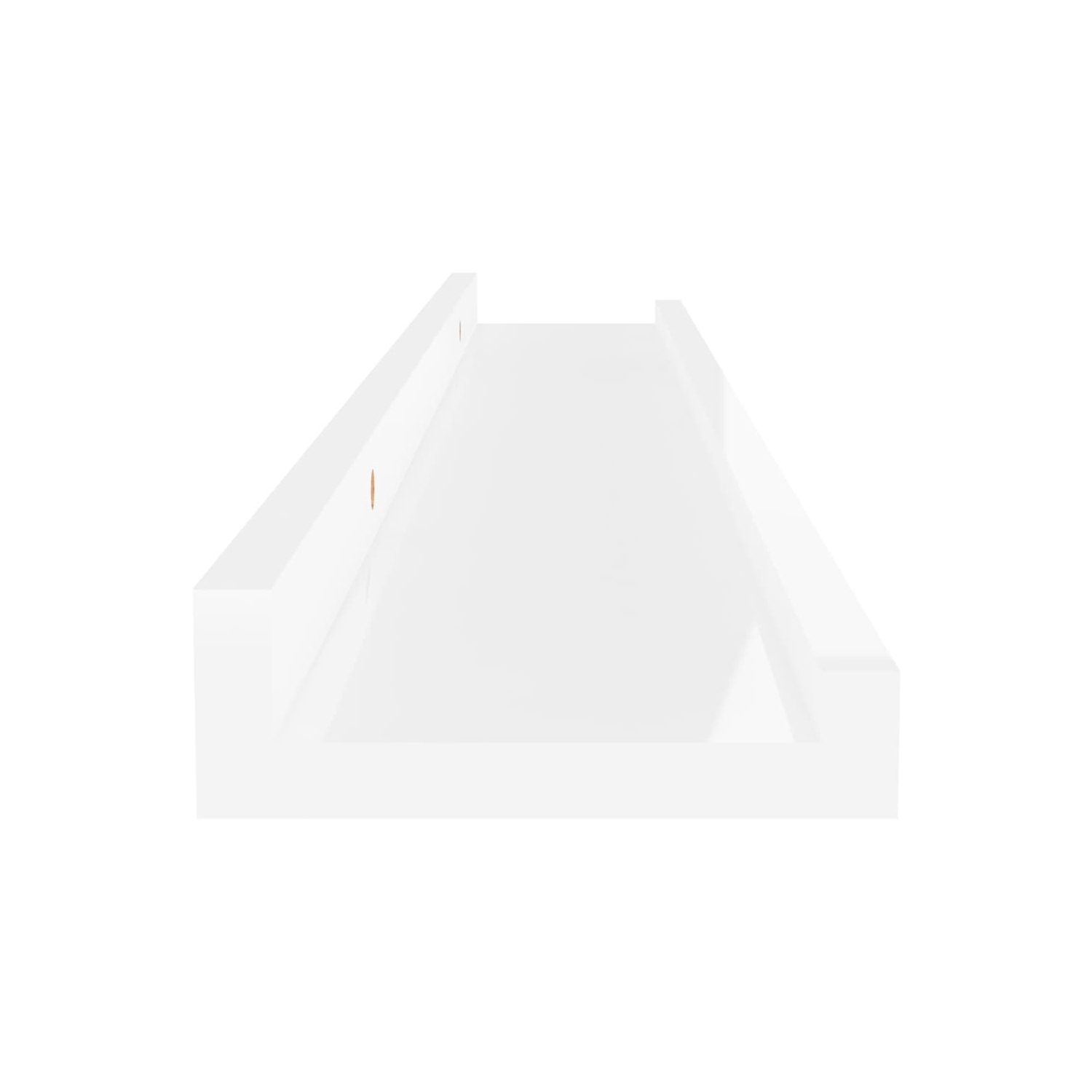 vidaXL Wall Shelves 2 pcs High Gloss White 23.6"x3.5"x1.2"