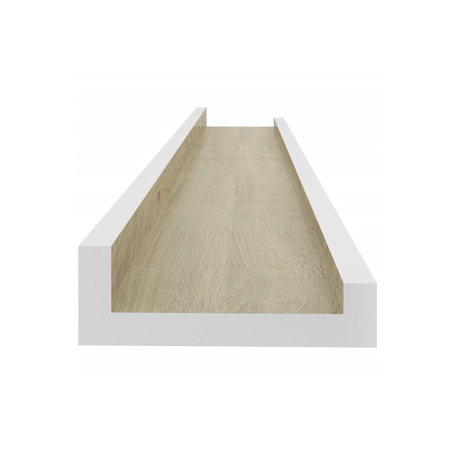 vidaXL Wall Shelves 4 pcs White and Sonoma Oak 23.6"x3.5"x1.2"