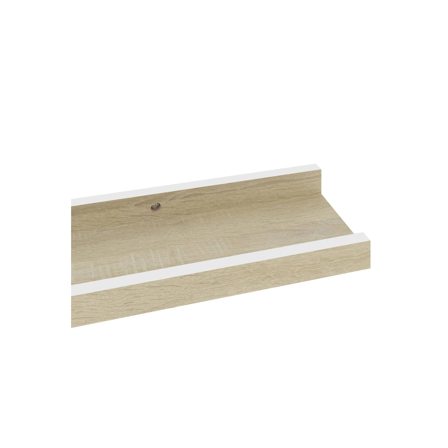vidaXL Wall Shelves 4 pcs White and Sonoma Oak 23.6"x3.5"x1.2"