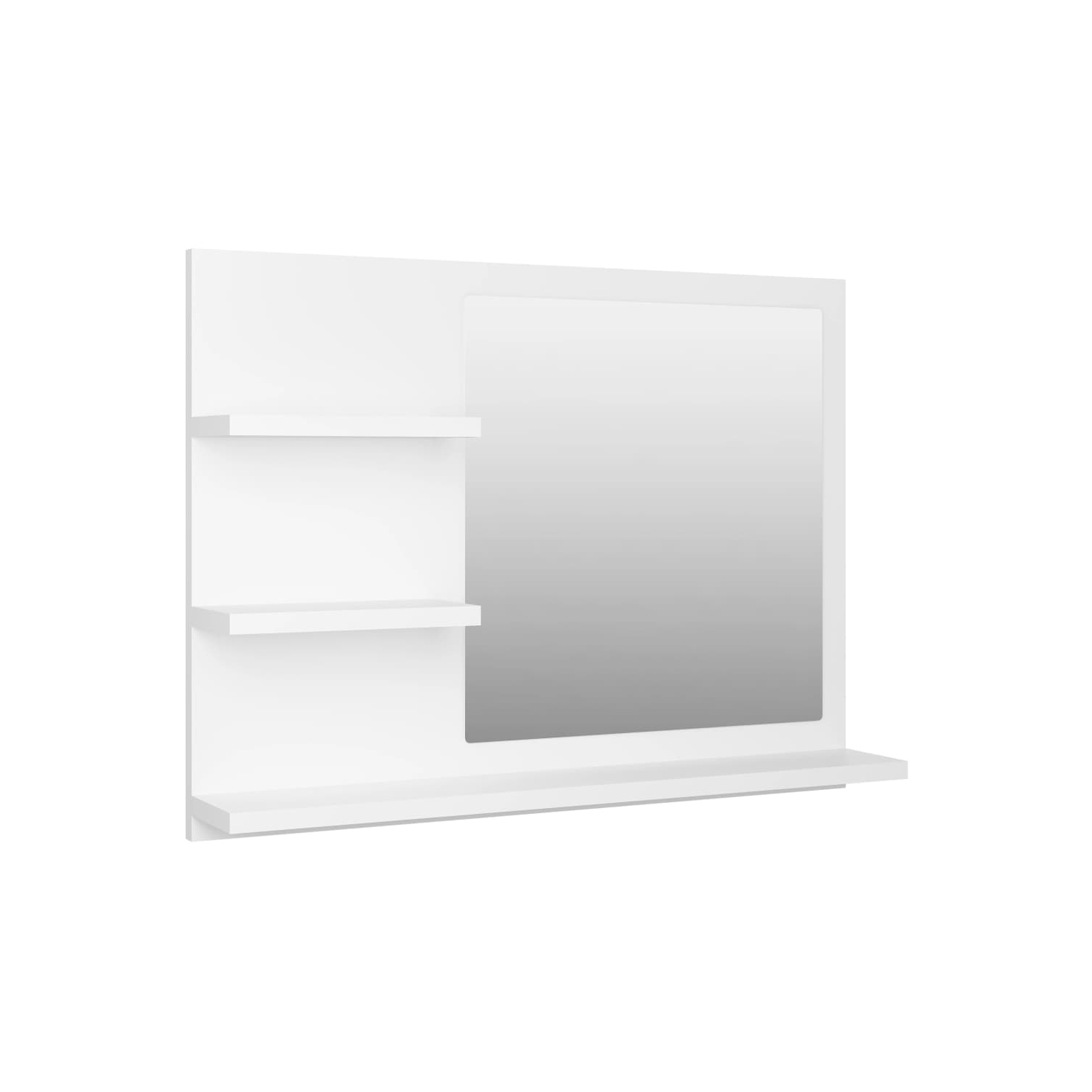 vidaXL Bathroom Mirror White 23.6"x4.1"x17.7" Chipboard