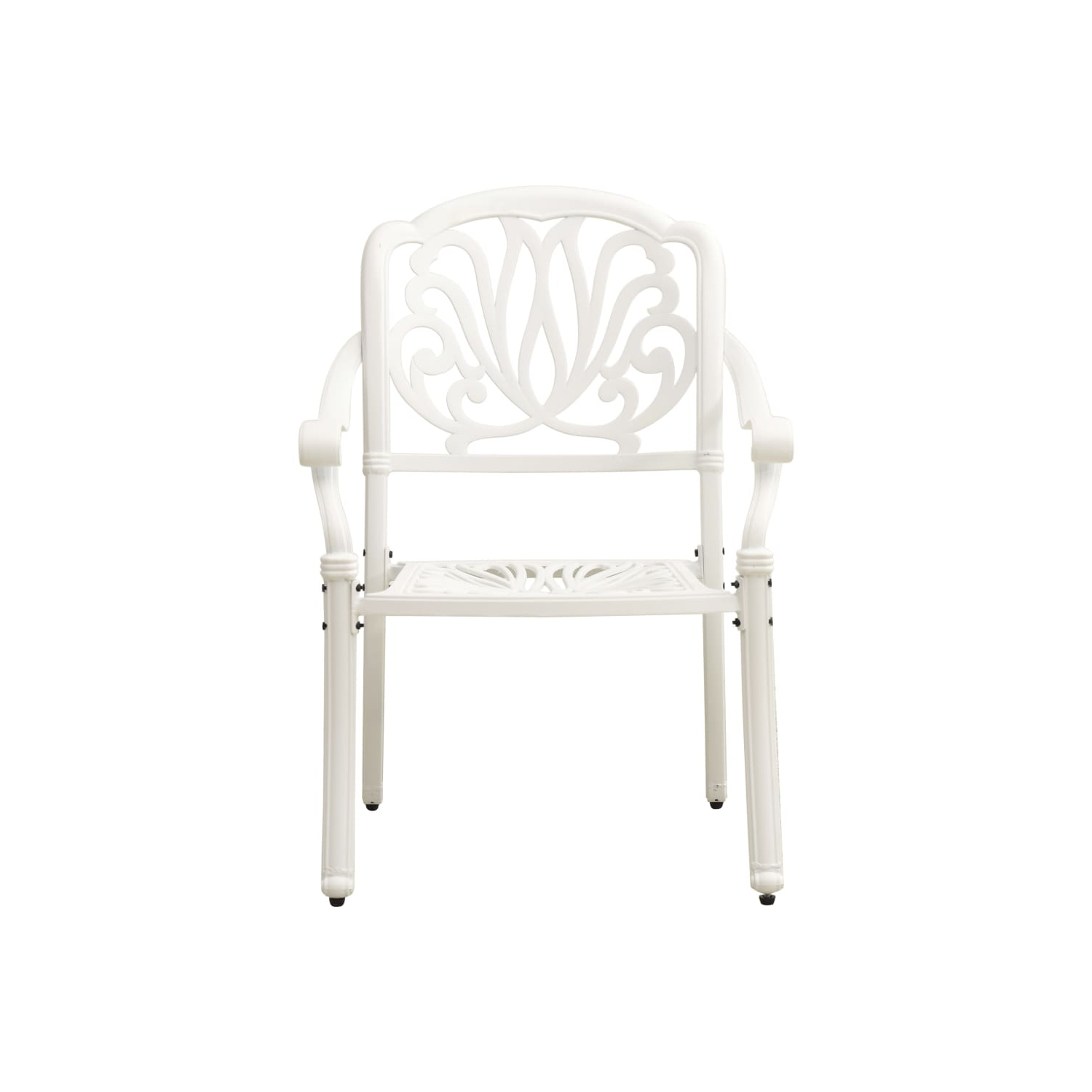 vidaXL Patio Chairs 2 pcs Cast Aluminum White