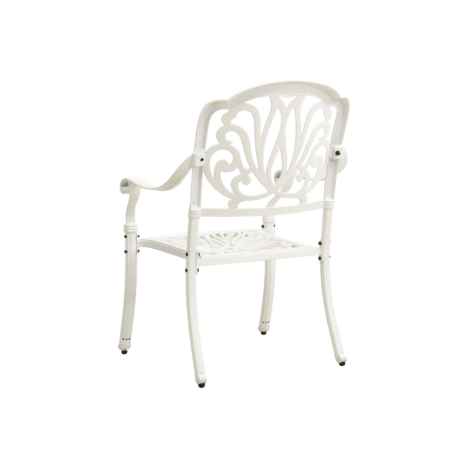 vidaXL Patio Chairs 2 pcs Cast Aluminum White
