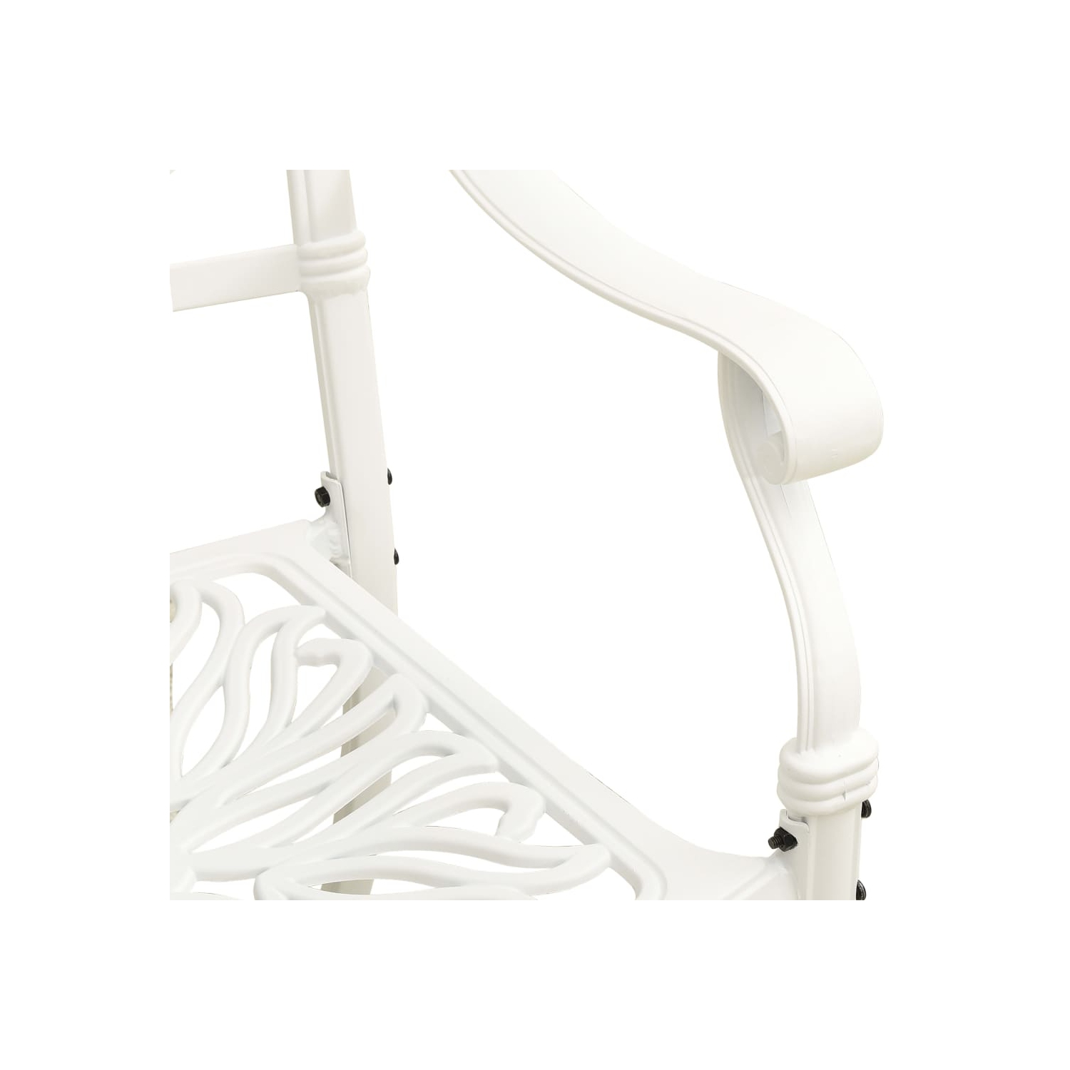 vidaXL Patio Chairs 2 pcs Cast Aluminum White