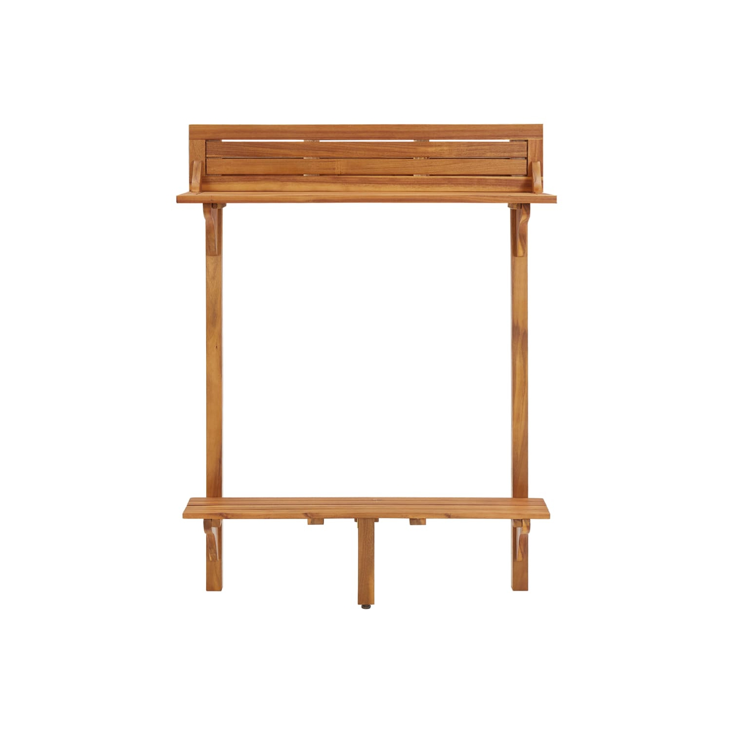 vidaXL Balcony Bar Table 35.4"x14.6"x48.2" Solid Acacia Wood