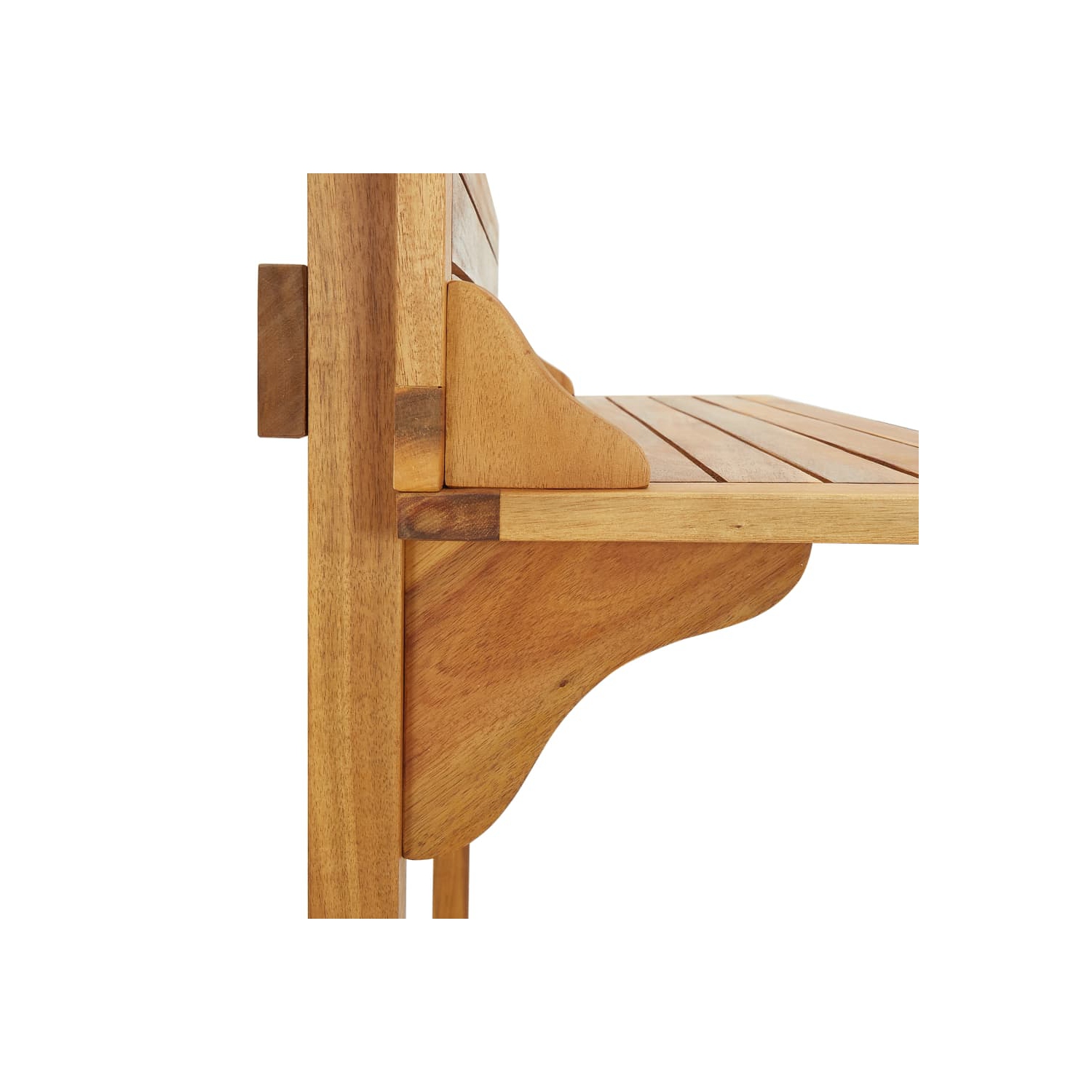 vidaXL Balcony Bar Table 35.4"x14.6"x48.2" Solid Acacia Wood