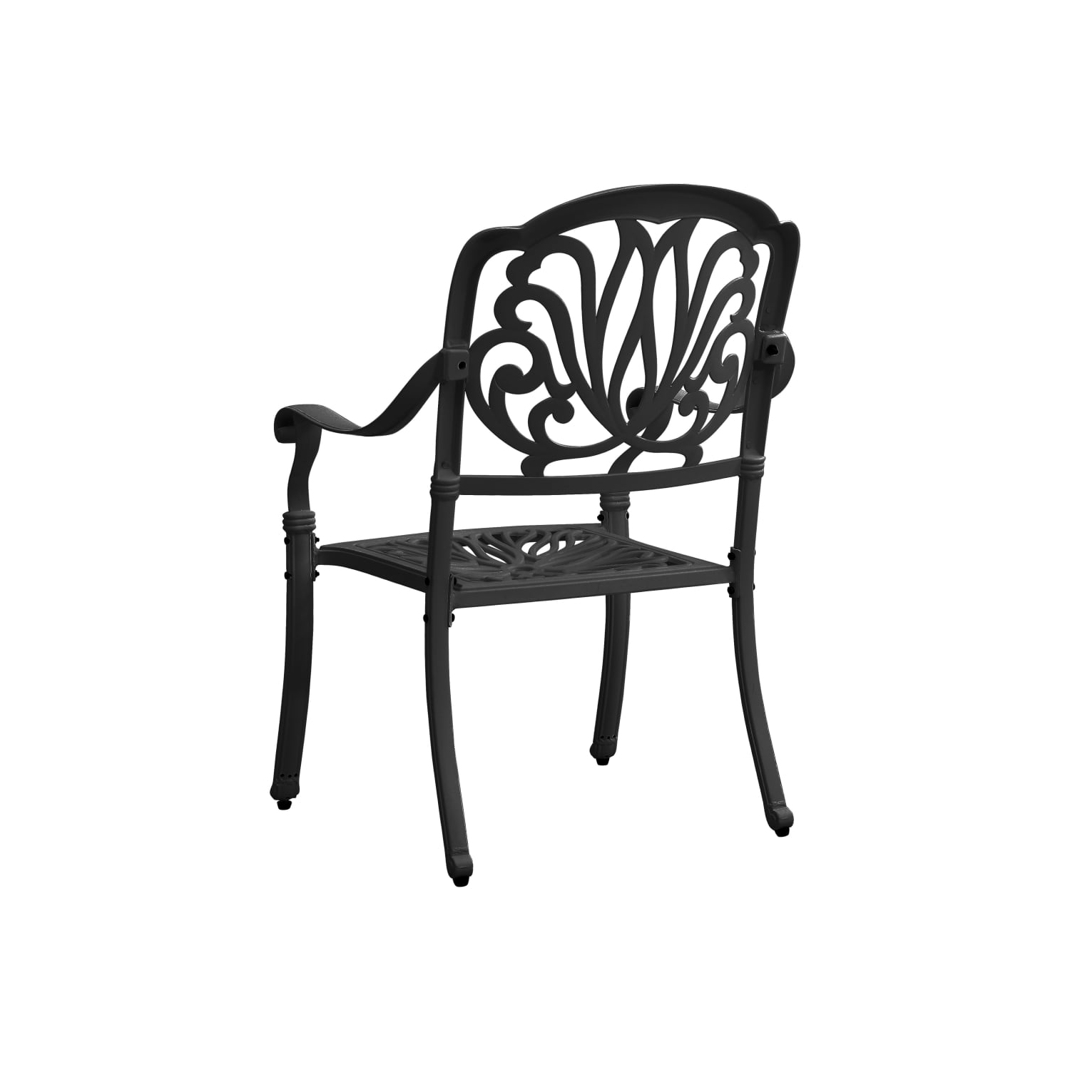 vidaXL Patio Chairs 2 pcs Cast Aluminum Black