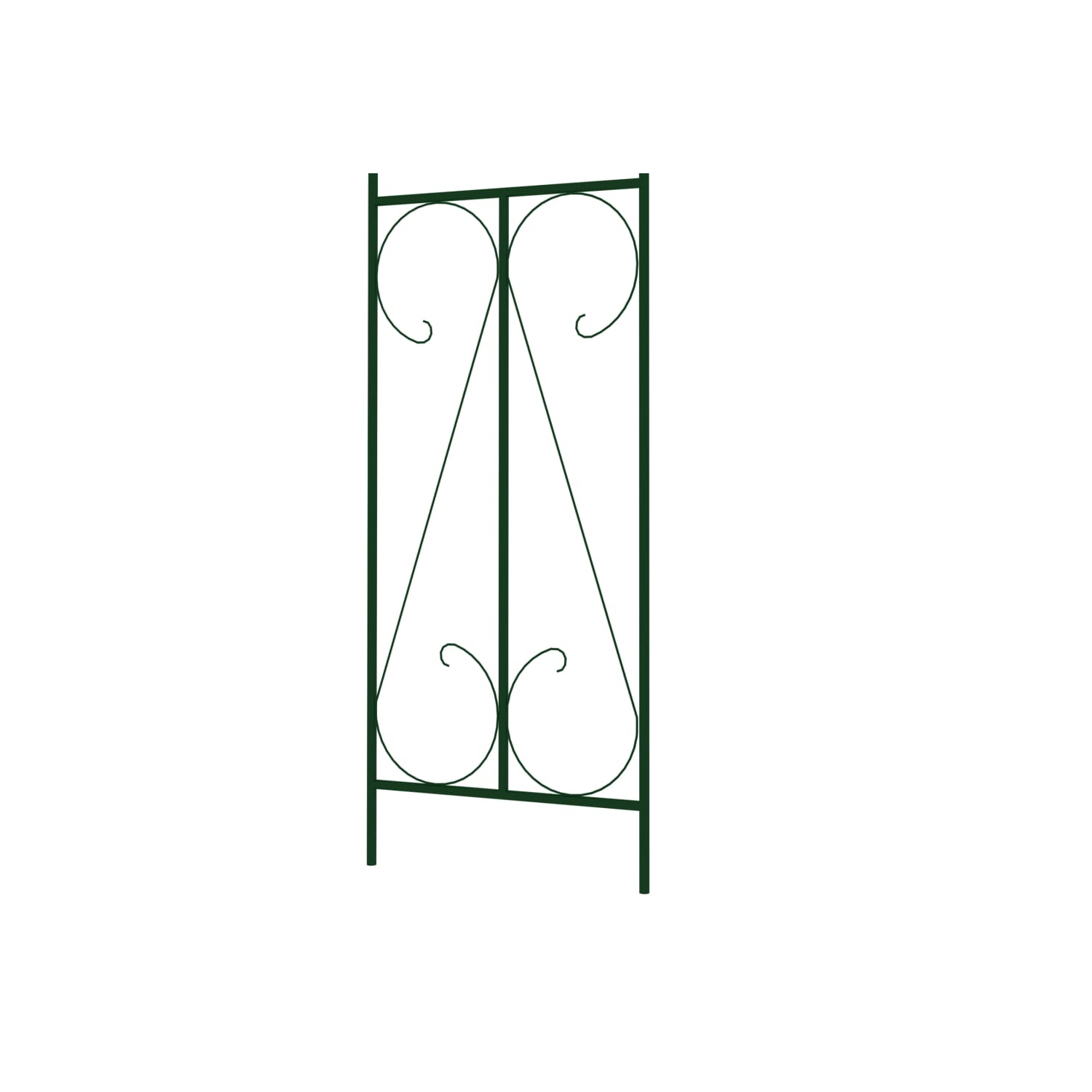 vidaXL Garden Arch Dark Green 47.2"x15"x101.6" Iron