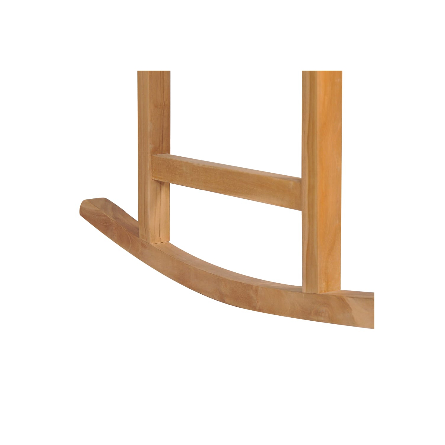 vidaXL Rocking Chair with Anthracite Cushion Solid Teak Wood