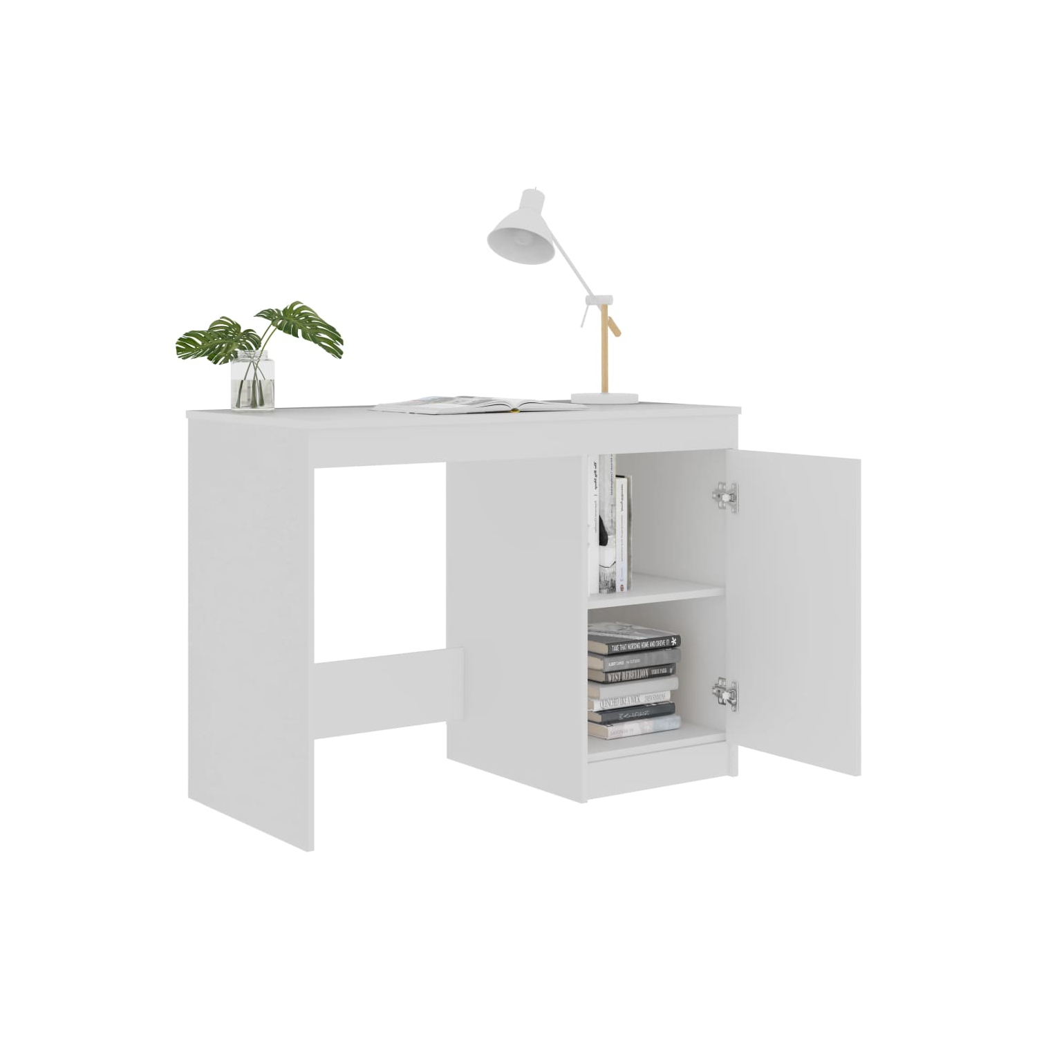 Bureau blanc vidaXL de 39.4 x 19,7 x 29,9 po en carton renforcé