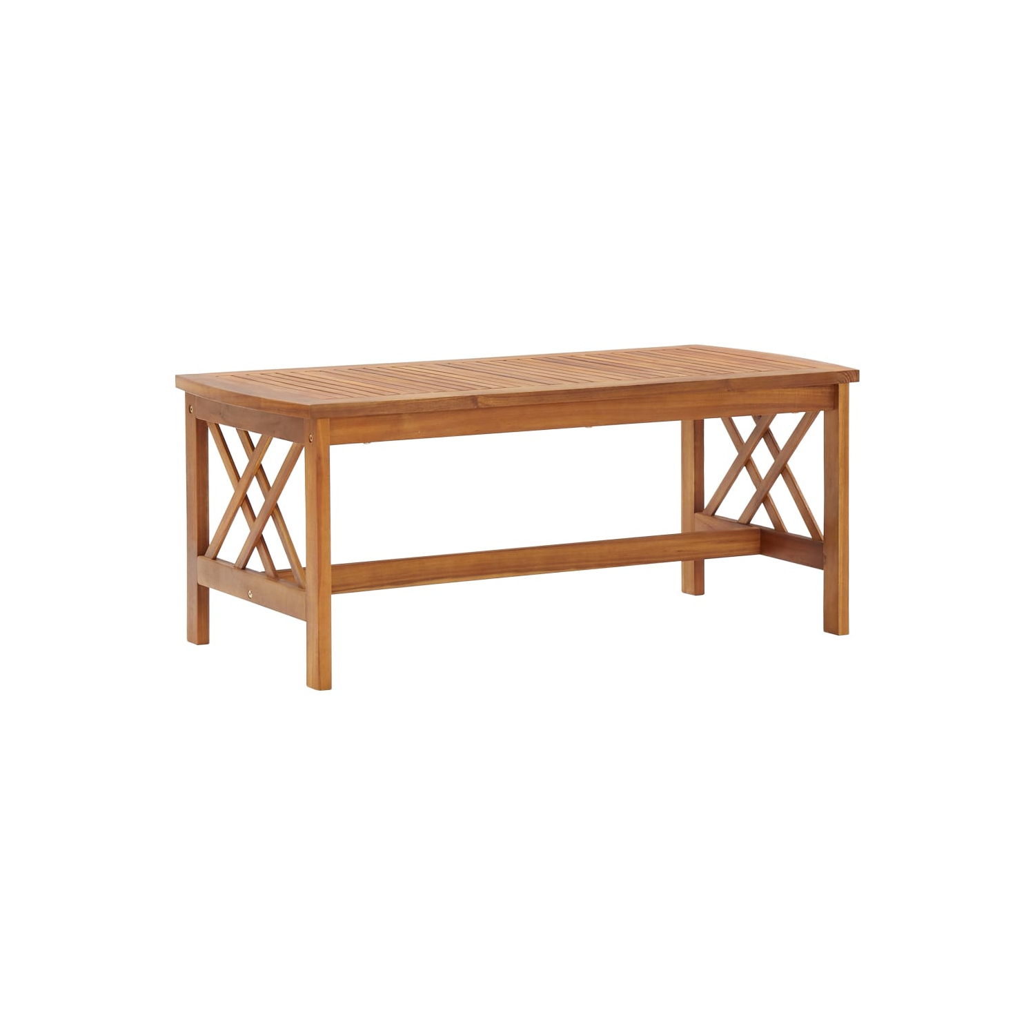 vidaXL Coffee Table 40.2"x19.7"x16.9" Solid Acacia Wood