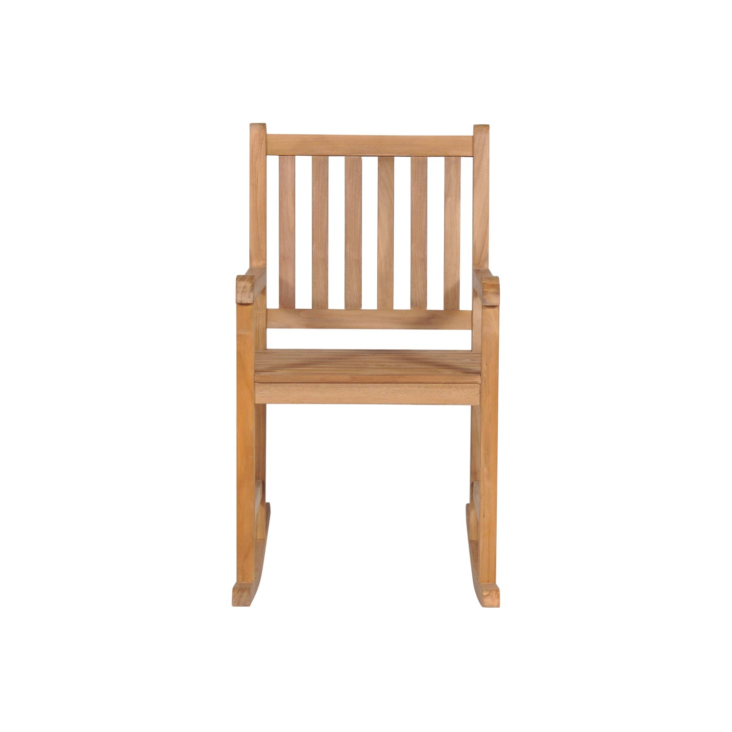 vidaXL Rocking Chair with Cream Cushion Solid Teak Wood