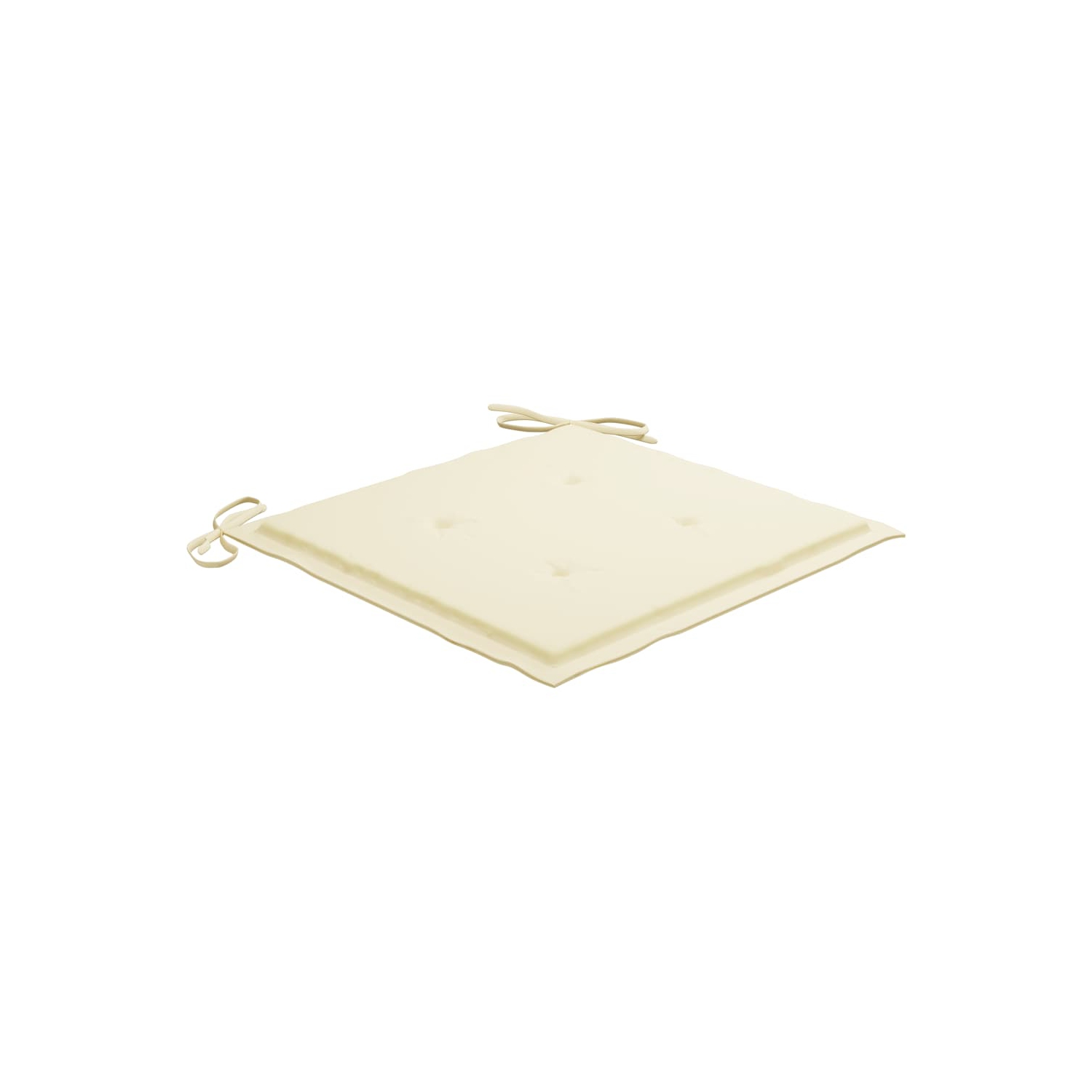 vidaXL Rocking Chair with Cream Cushion Solid Teak Wood