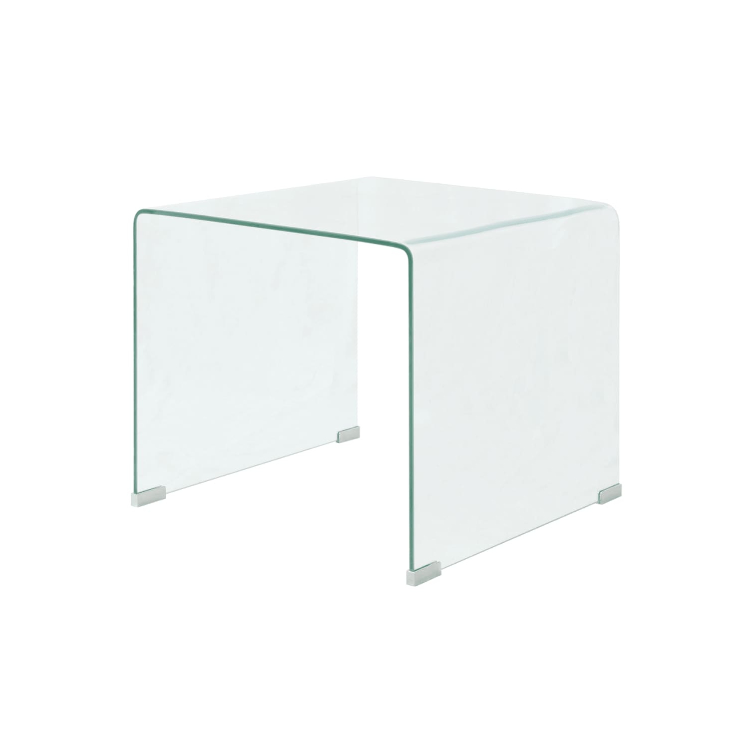 vidaXL Coffee Table Tempered Glass 19.5"x19.7"x17.7" Clear