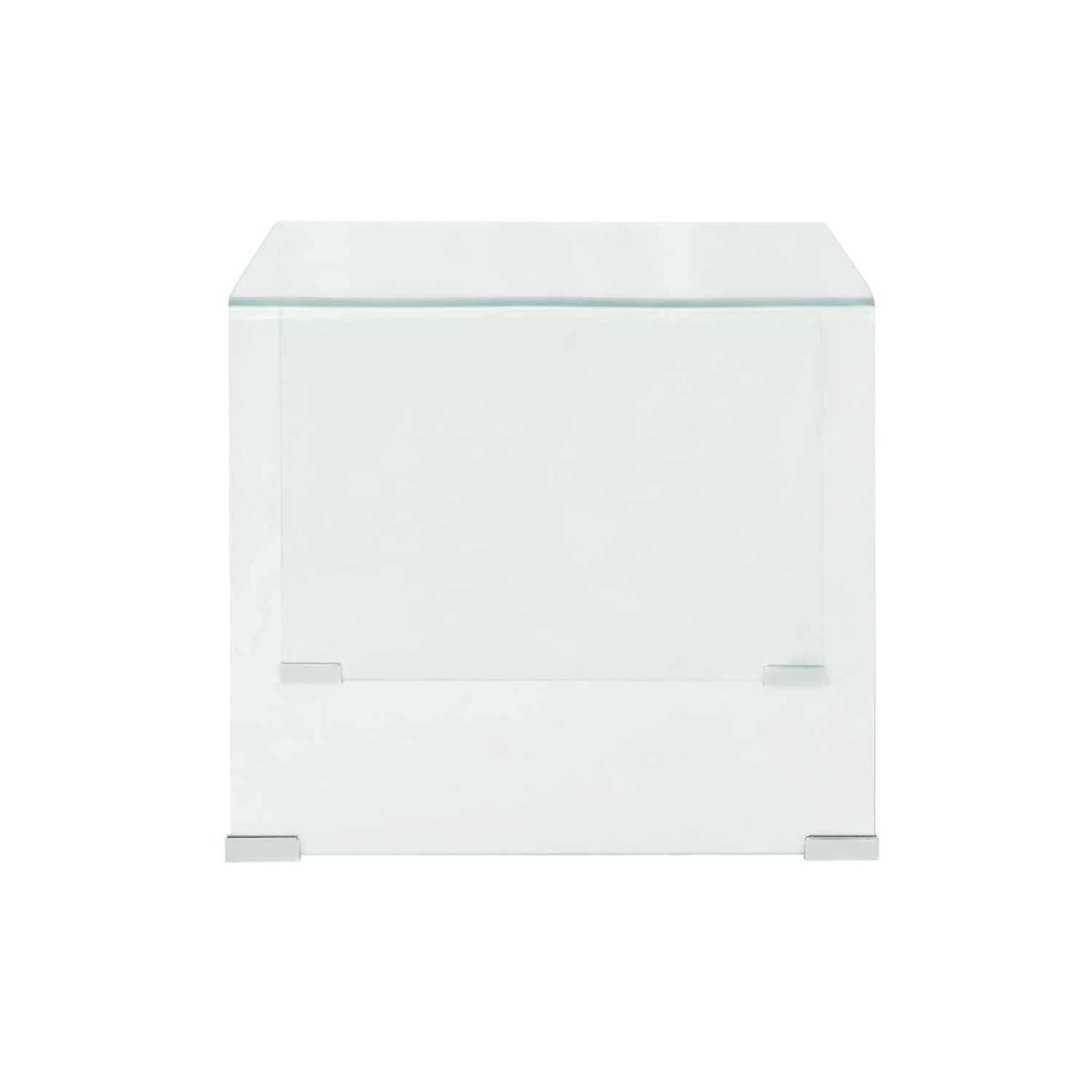 vidaXL Coffee Table Tempered Glass 19.5"x19.7"x17.7" Clear