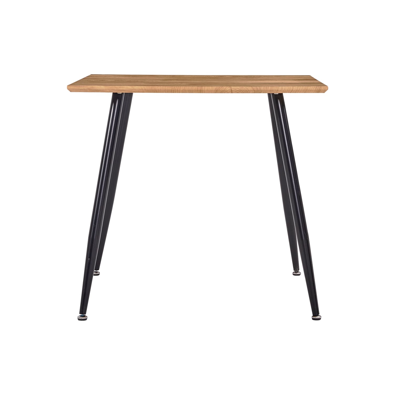vidaXL Dining Table Oak and Black 31.7"x31.7"x28.7" MDF