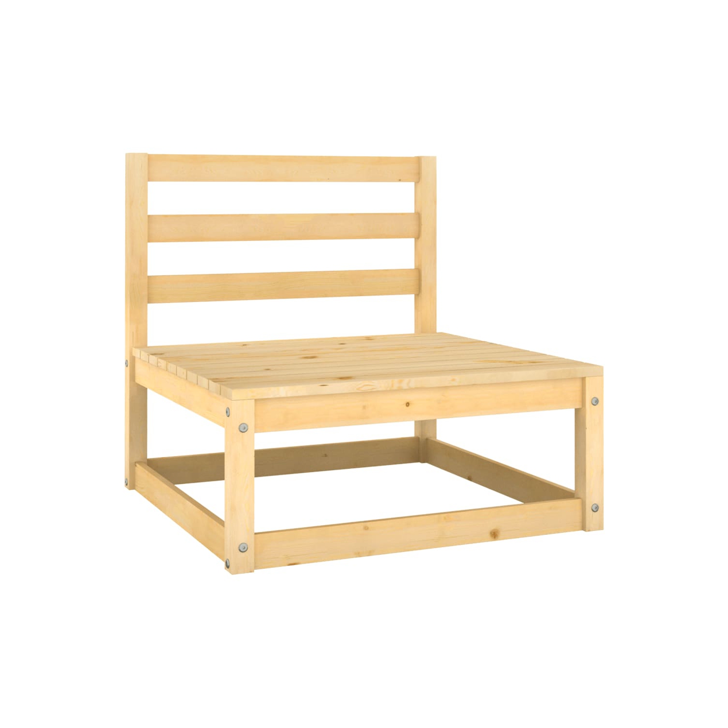 vidaXL 8 Piece Patio Lounge Set with Cushions Solid Pinewood