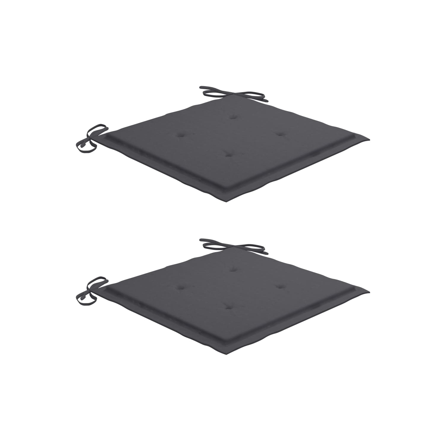 Chaises de patio VidaXL 2 pièces avec coussins en teck massif