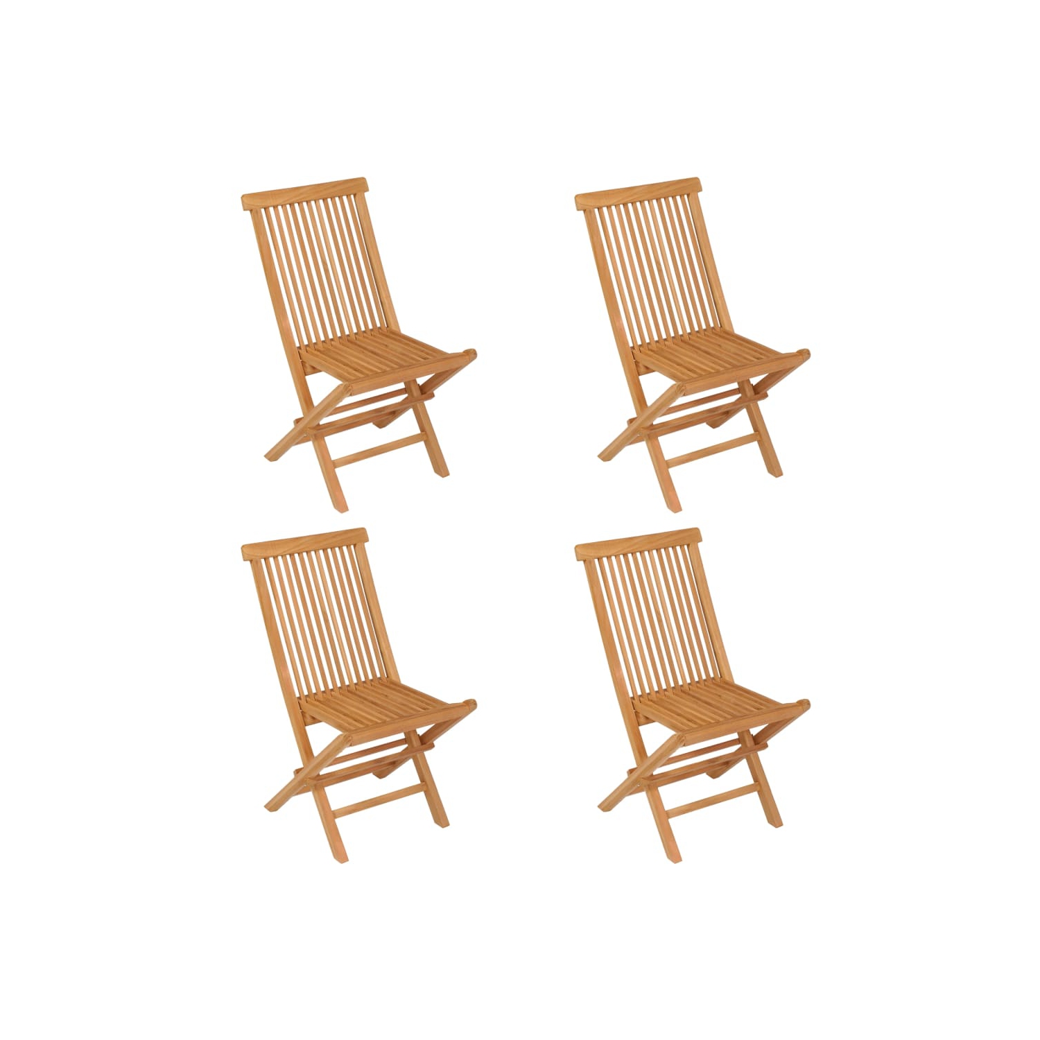 vidaXL 5 Piece Patio Dining Set Solid Teak Wood