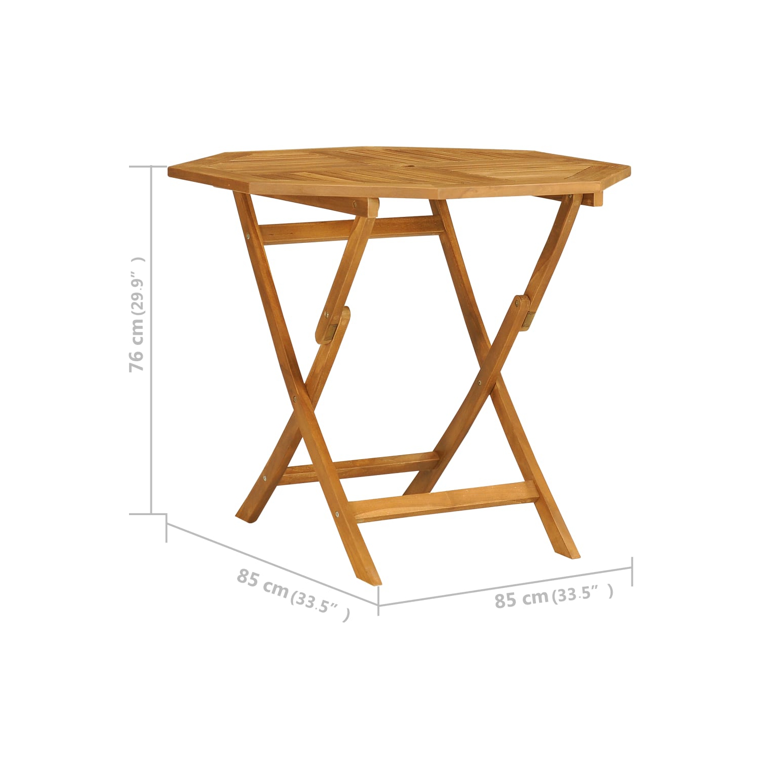 vidaXL 5 Piece Patio Dining Set Solid Teak Wood