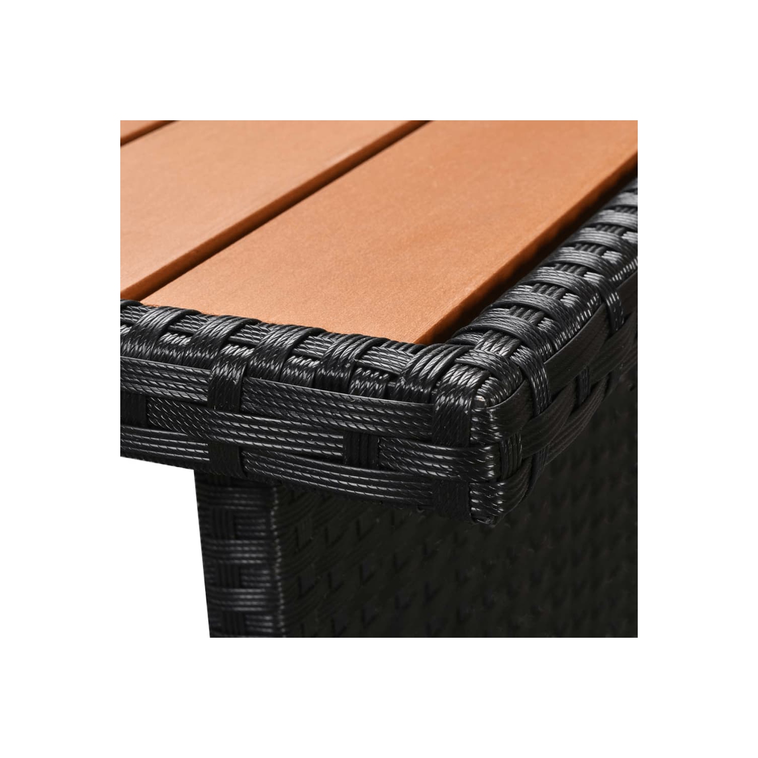 vidaXL 7 Piece Patio Lounge Set with Cushions Poly Rattan Black