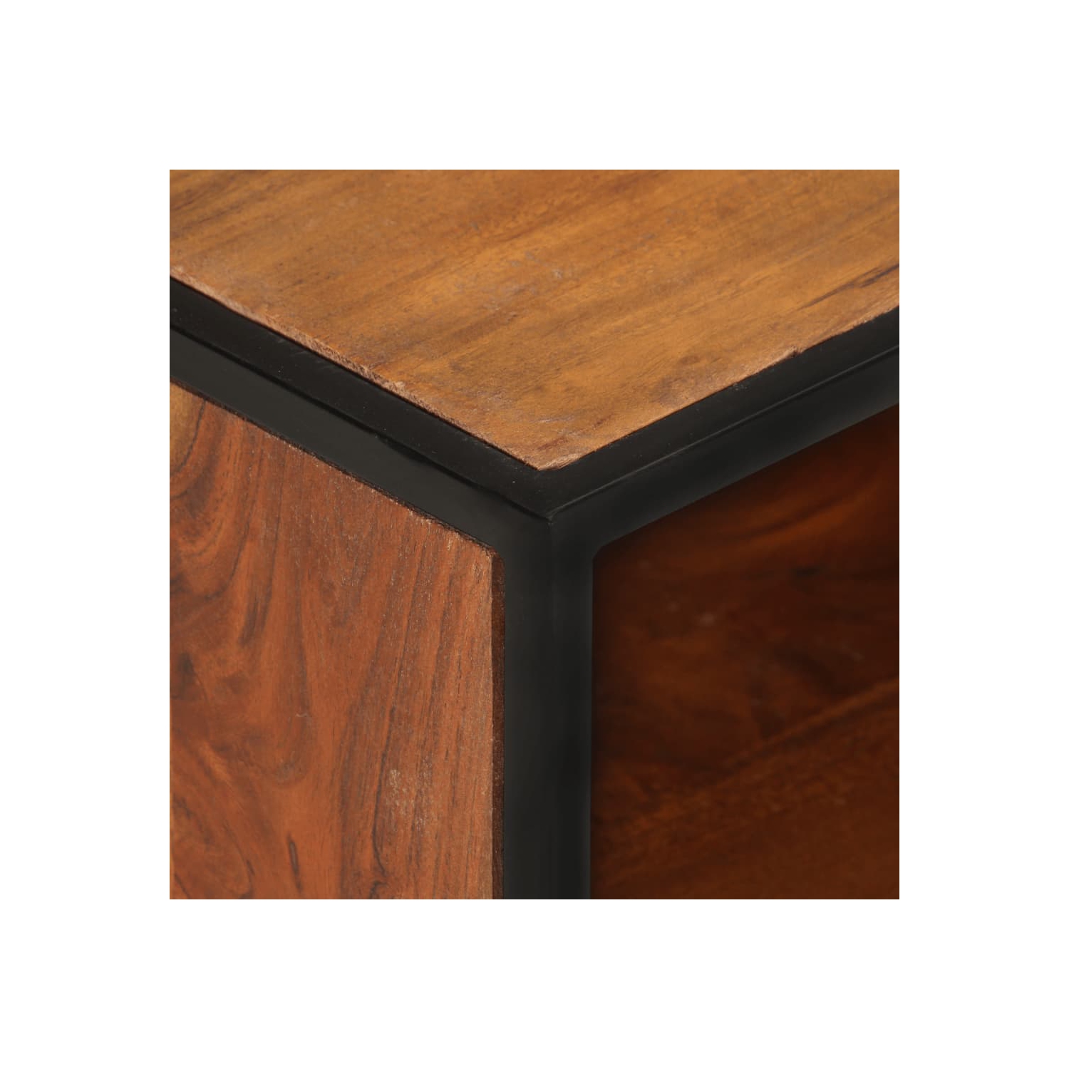 vidaXL TV Cabinet 43.3"x11.8"x17.7" Solid Acacia Wood