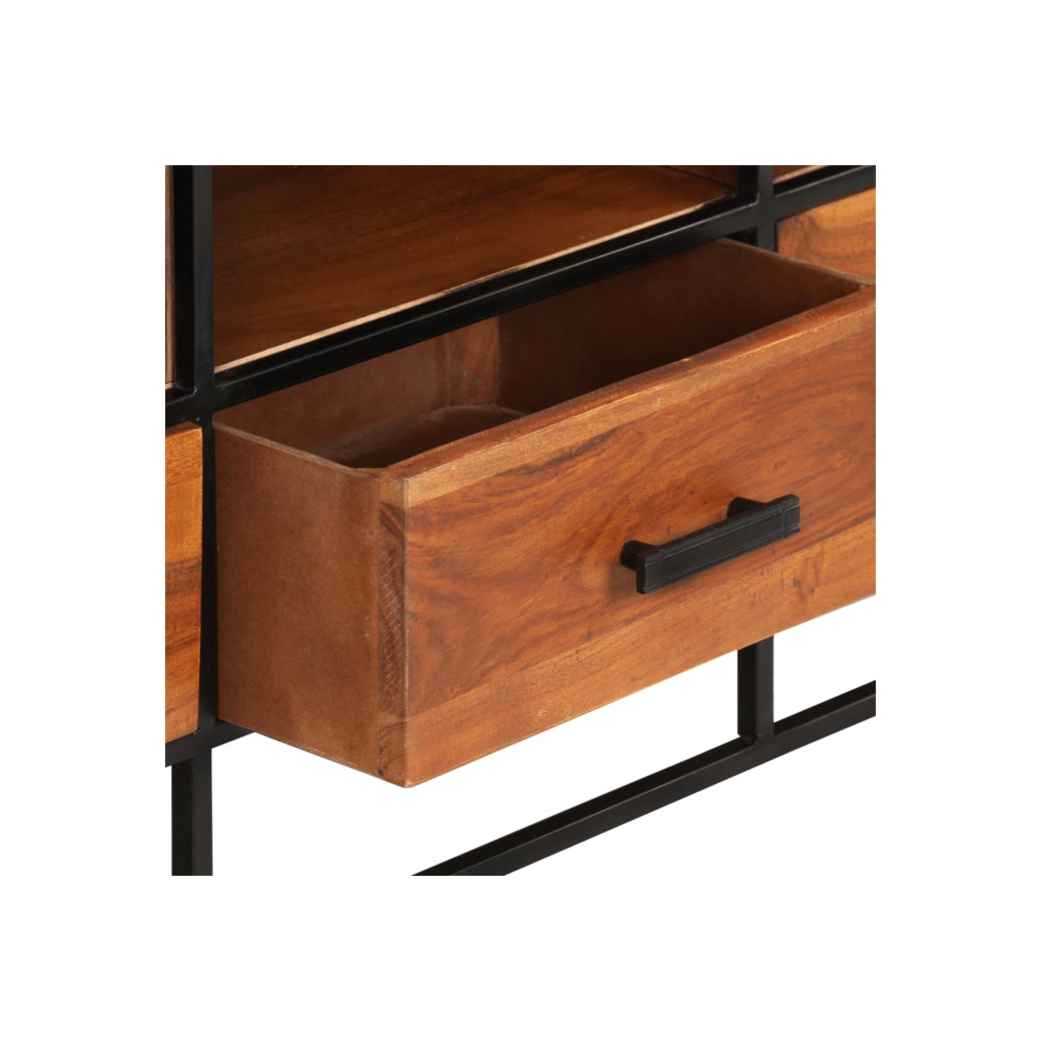 vidaXL TV Cabinet 43.3"x11.8"x17.7" Solid Acacia Wood