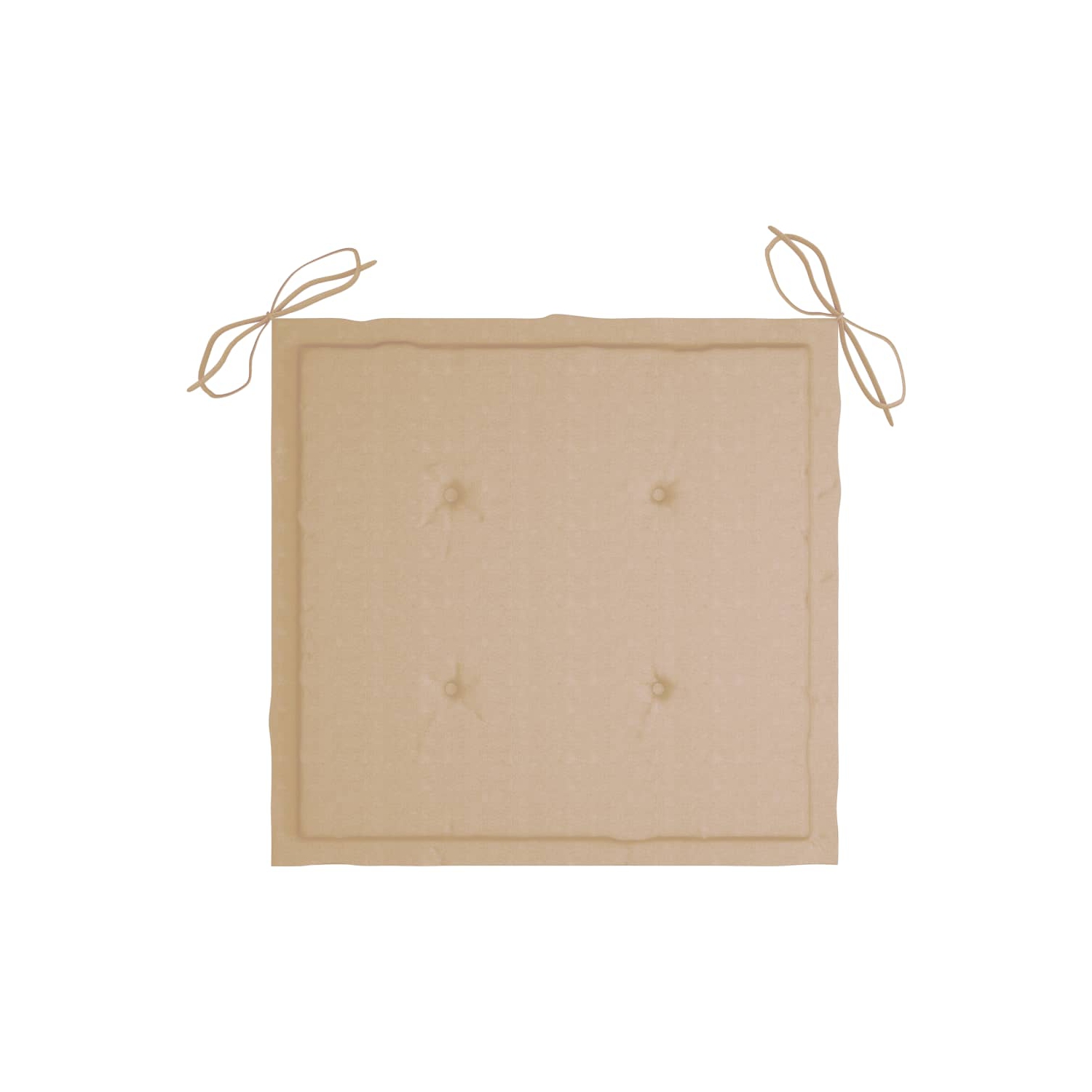 vidaXL Rocking Chair with Beige Cushion Solid Teak Wood