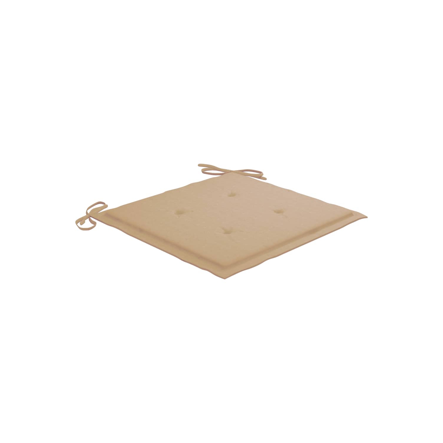 vidaXL Rocking Chair with Beige Cushion Solid Teak Wood