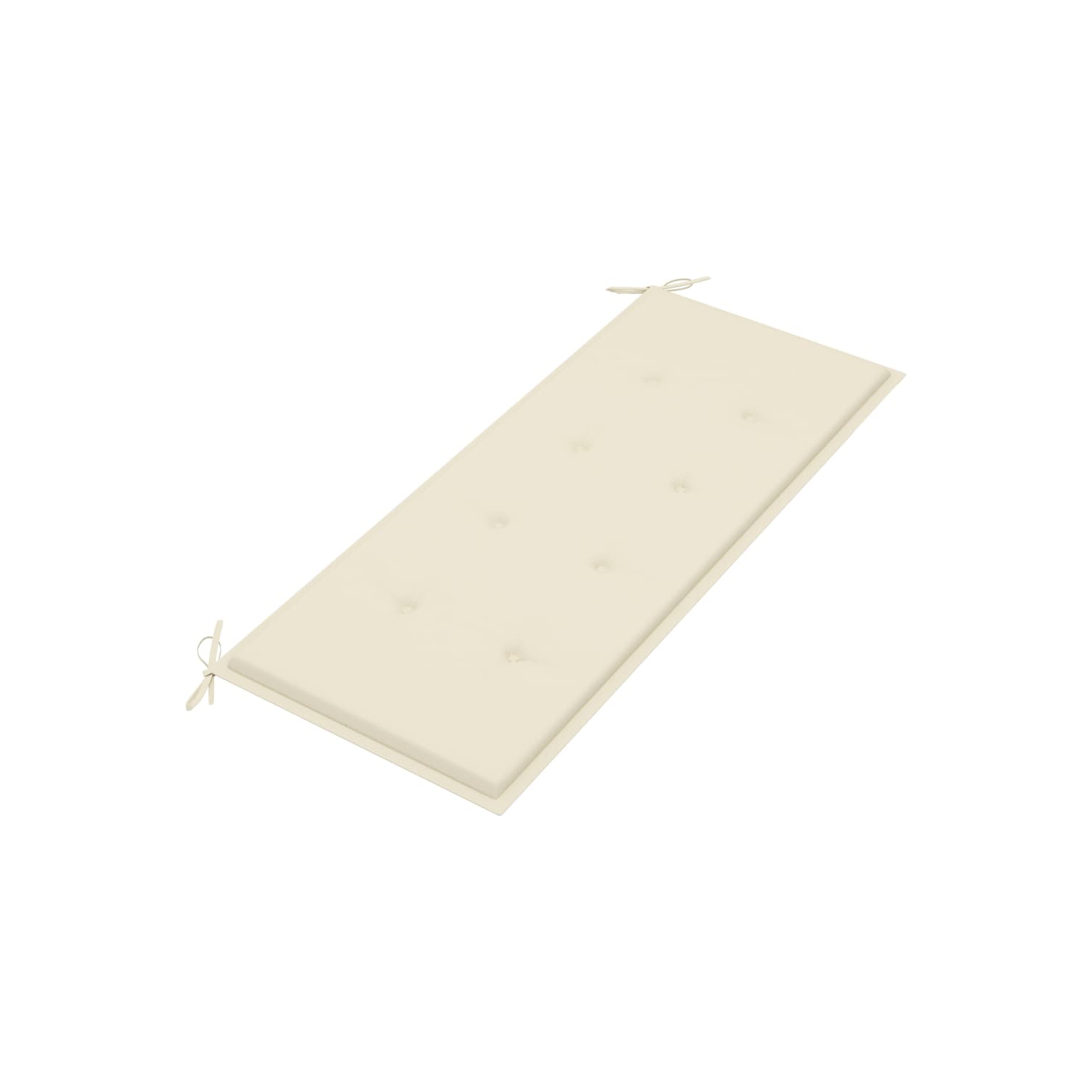 vidaXL Stacking Patio Bench with Cushion 50.6" Solid Teak Wood