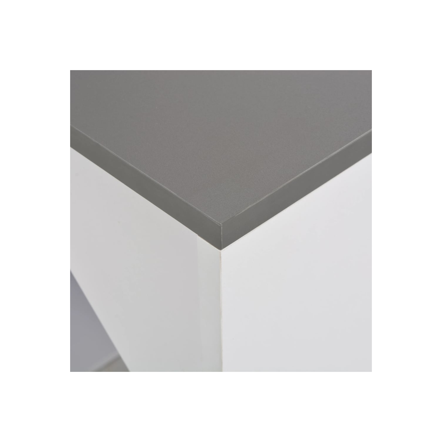 vidaXL Bar Table with Cabinet White 45.28"x23.23"x78.74"