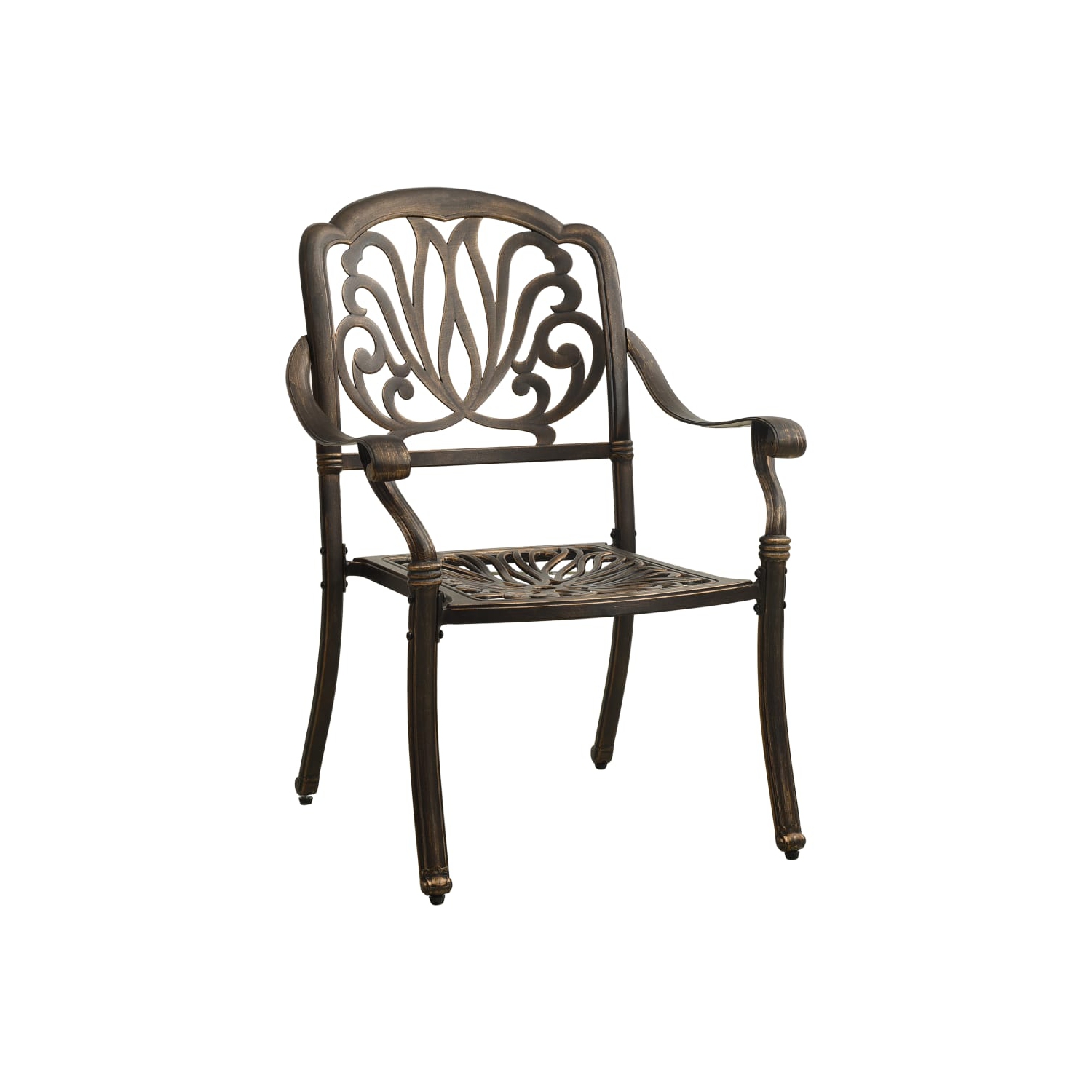 vidaXL Patio Chairs 2 pcs Cast Aluminum Bronze