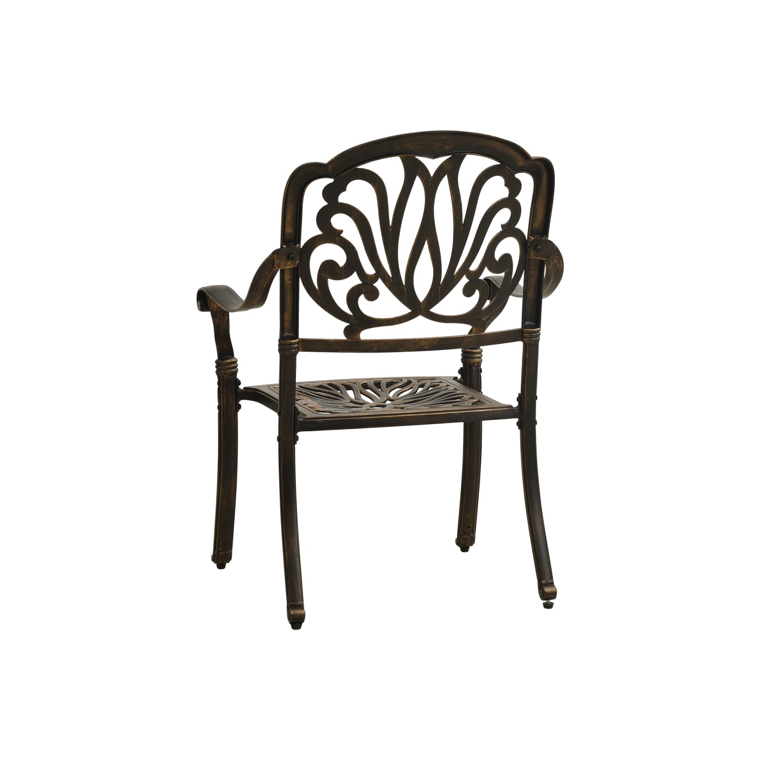 vidaXL Patio Chairs 2 pcs Cast Aluminum Bronze