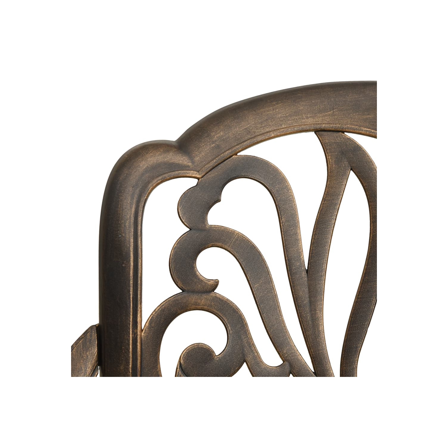 vidaXL Patio Chairs 2 pcs Cast Aluminum Bronze