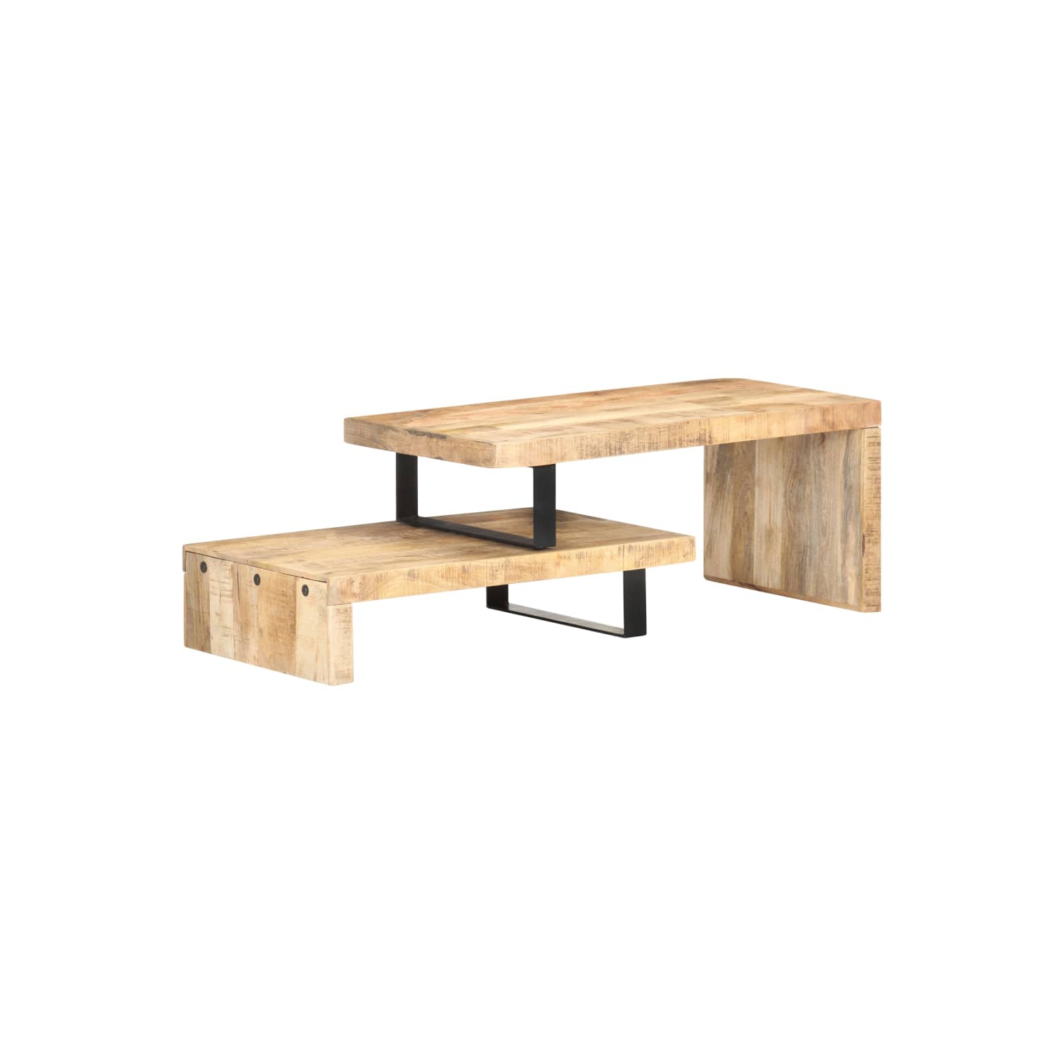 vidaXL 2 Piece Coffee Table Set Solid Mango Wood