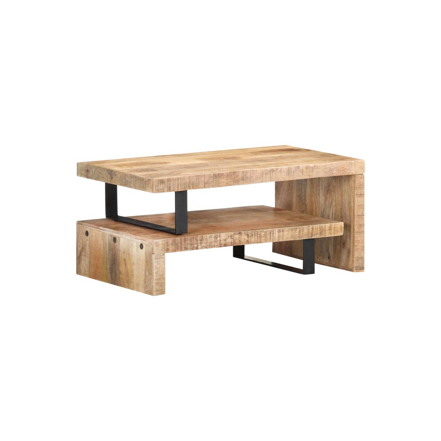 vidaXL 2 Piece Coffee Table Set Solid Mango Wood