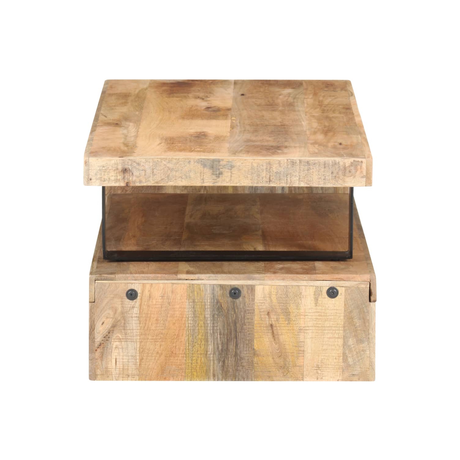 vidaXL 2 Piece Coffee Table Set Solid Mango Wood