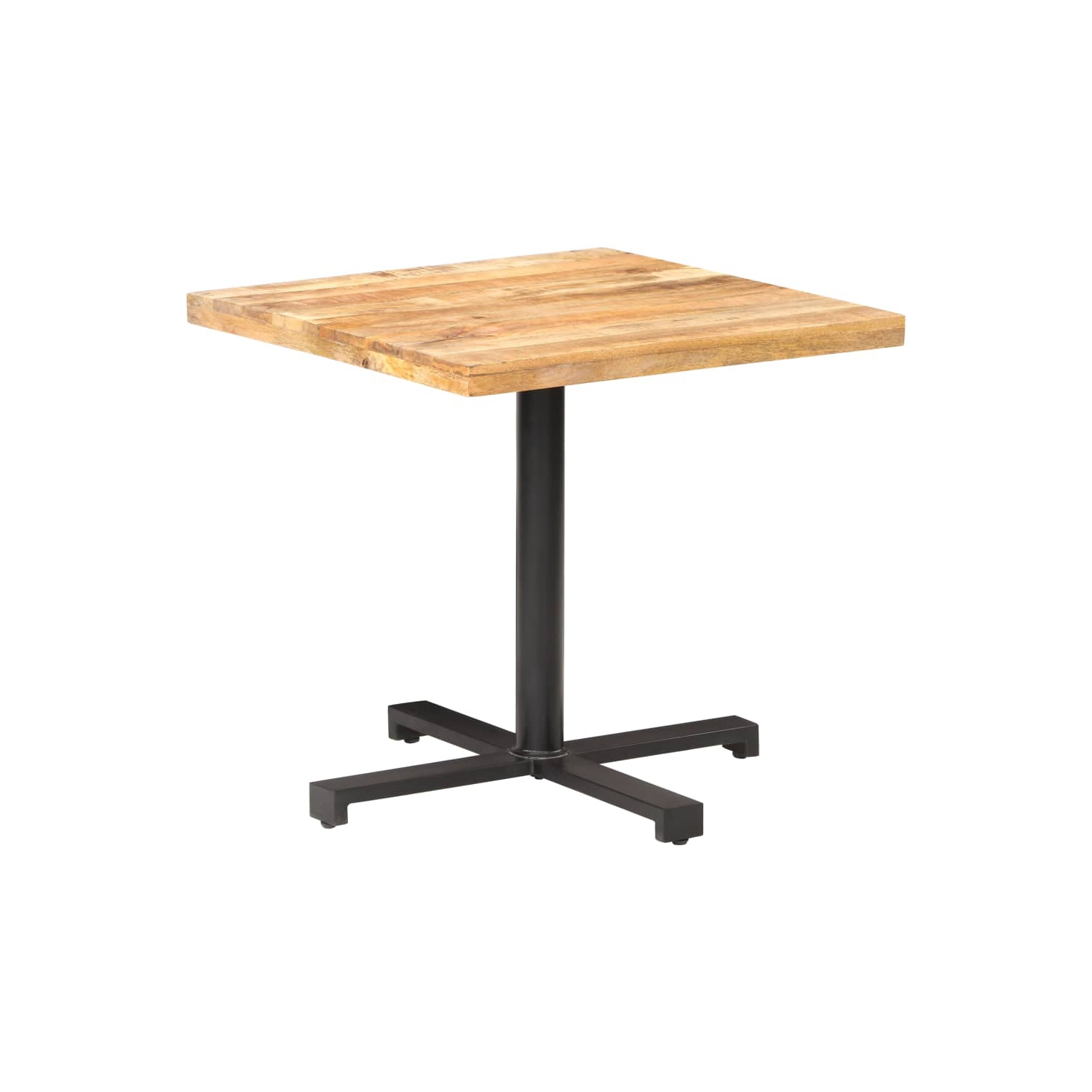 vidaXL Bistro Table Square 31.4"x31.4"x29.5" Rough Mango Wood