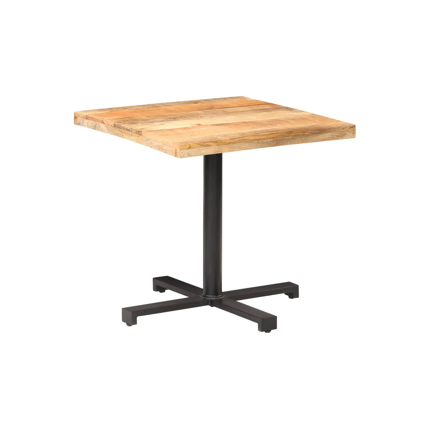 vidaXL Bistro Table Square 31.4"x31.4"x29.5" Rough Mango Wood
