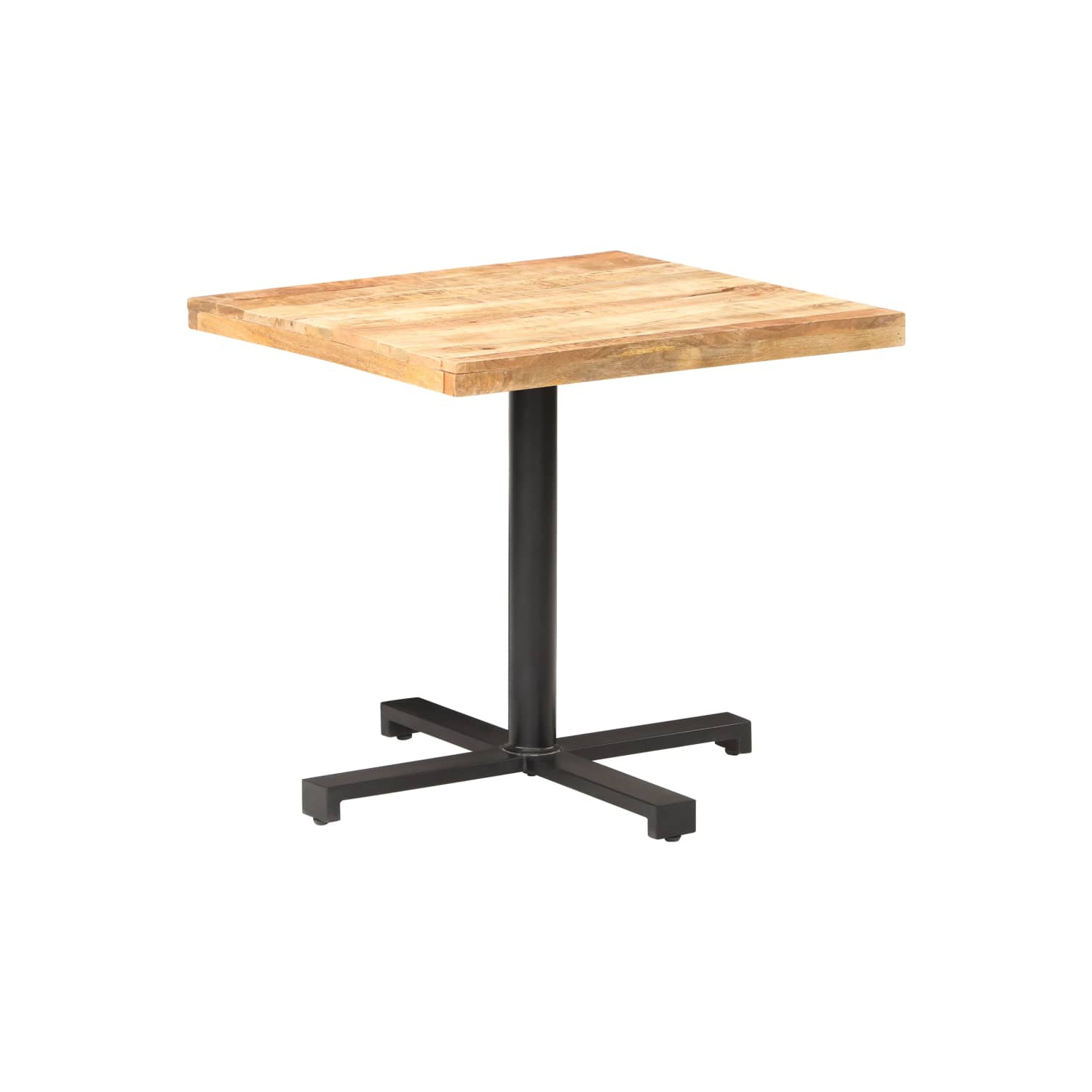 vidaXL Bistro Table Square 31.4"x31.4"x29.5" Rough Mango Wood