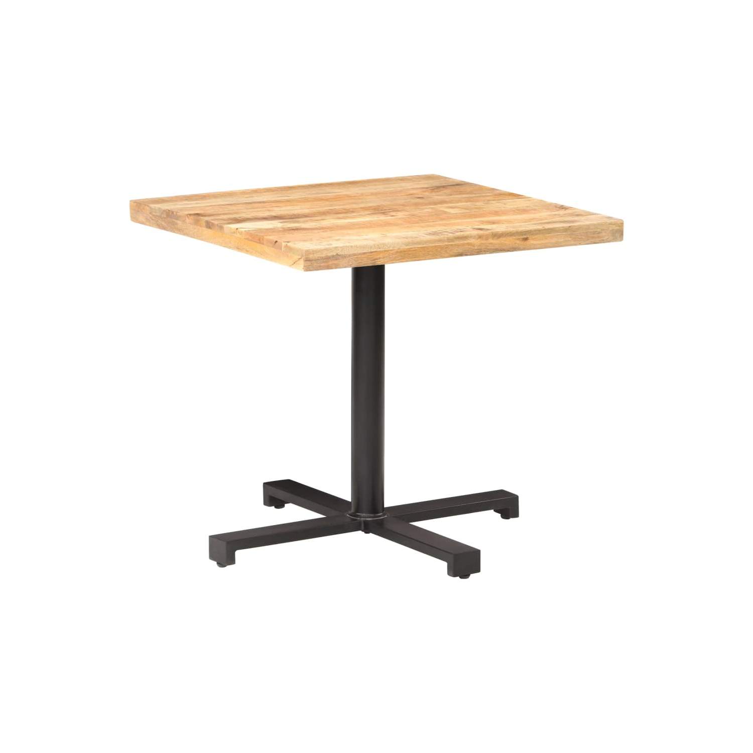 vidaXL Bistro Table Square 31.4"x31.4"x29.5" Rough Mango Wood