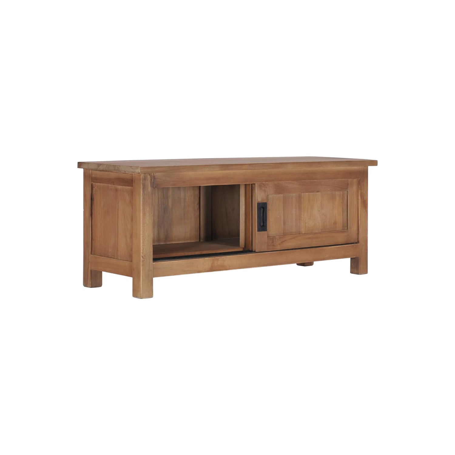 vidaXL TV Cabinet 35.4"x11.8"x13.8" Solid Teak Wood