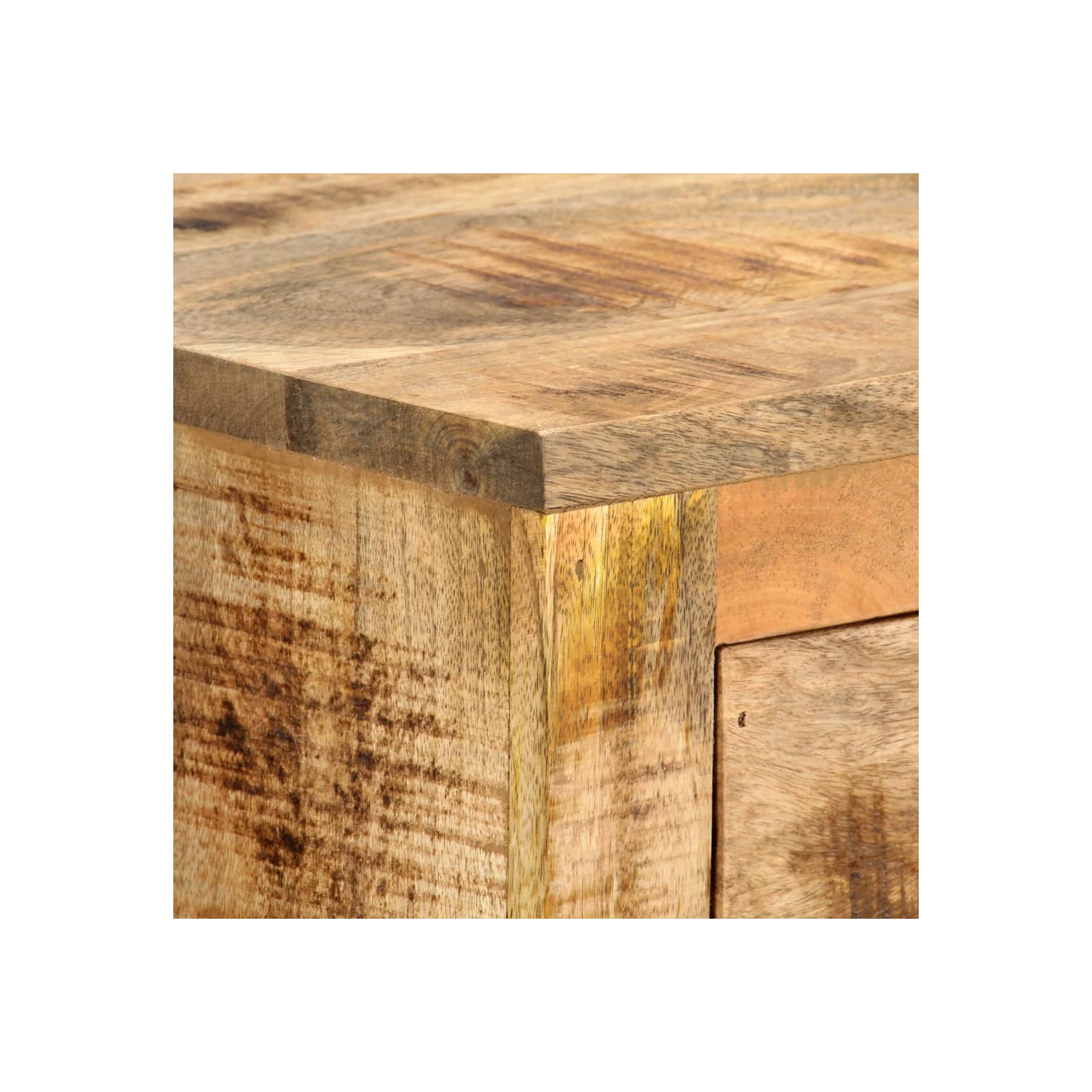 vidaXL Side Cabinet with Wheel 27.6"x15.7"x29.5" Solid Mango Wood