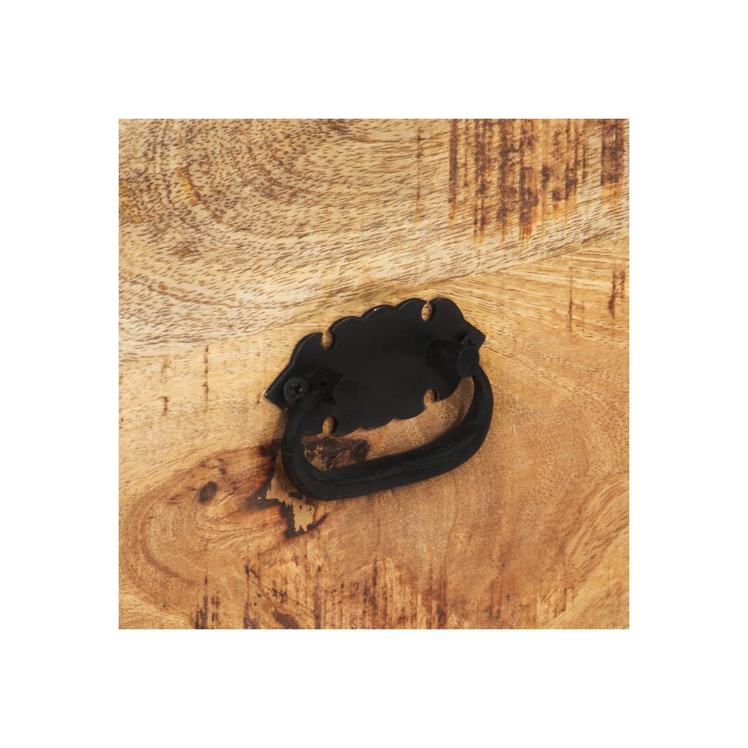 vidaXL Side Cabinet with Wheel 27.6"x15.7"x29.5" Solid Mango Wood