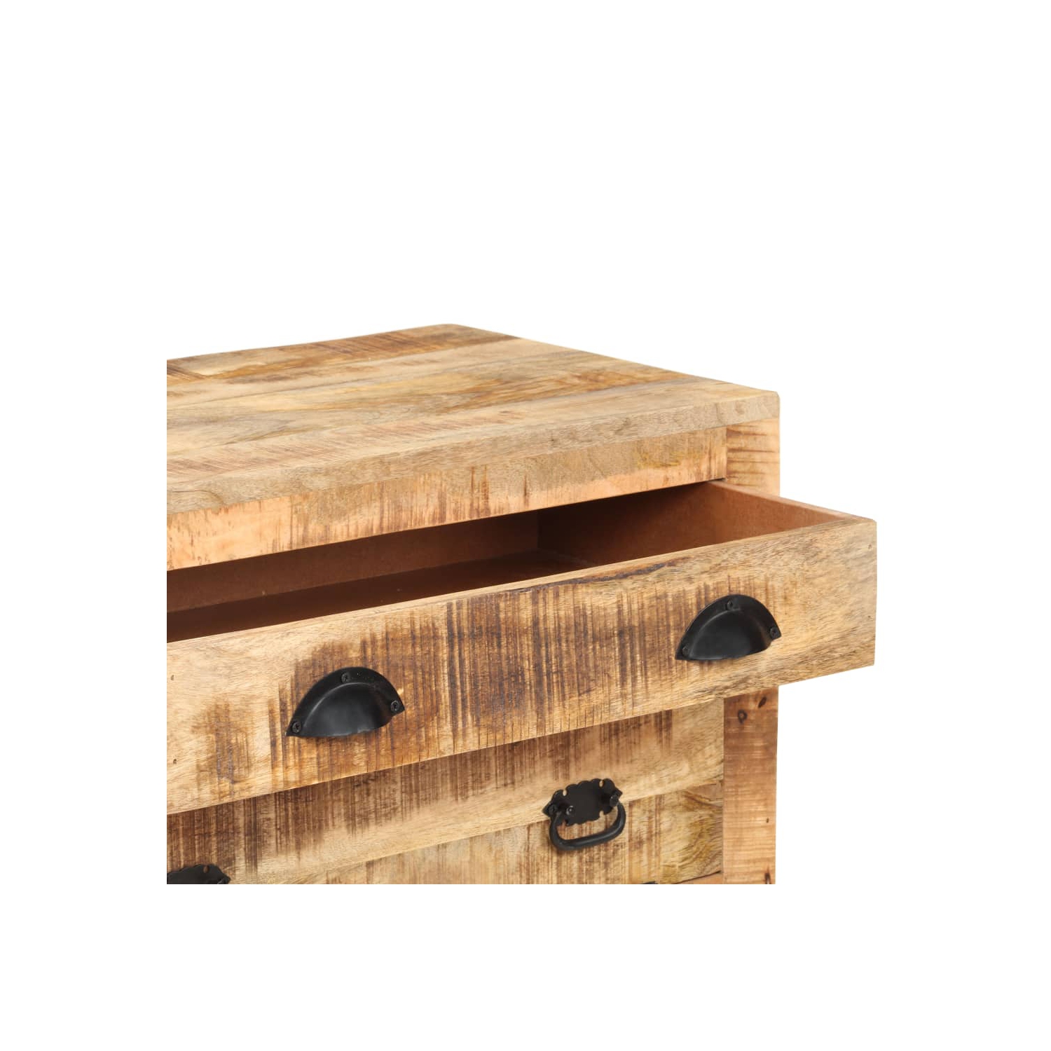 vidaXL Side Cabinet with Wheel 27.6"x15.7"x29.5" Solid Mango Wood