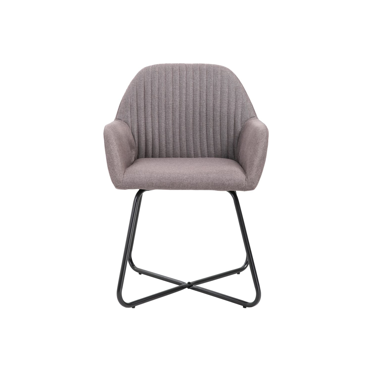 vidaXL Dining Chairs 2 pcs Taupe Fabric