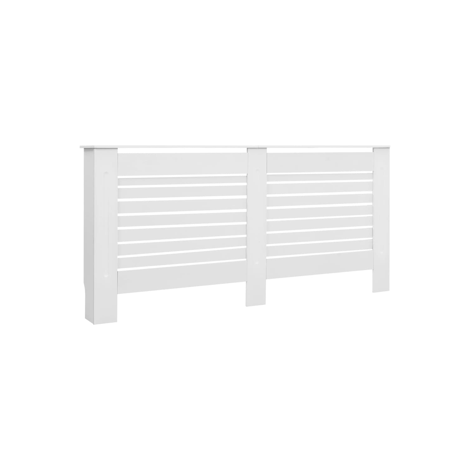 Couvercles de radiateur VidaXL 2 pièces, blanc, 67.7 x 7,5 x 32.1 po, en MDF