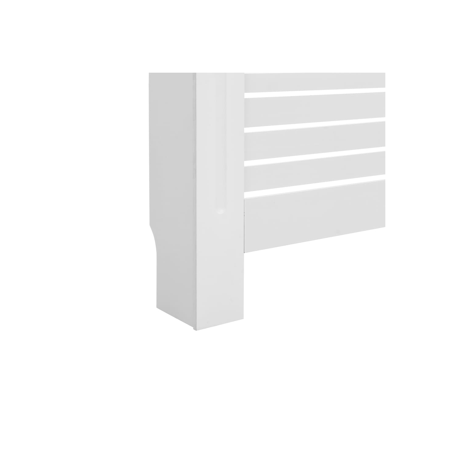 Couvercles de radiateur VidaXL 2 pièces, blanc, 67.7 x 7,5 x 32.1 po, en MDF