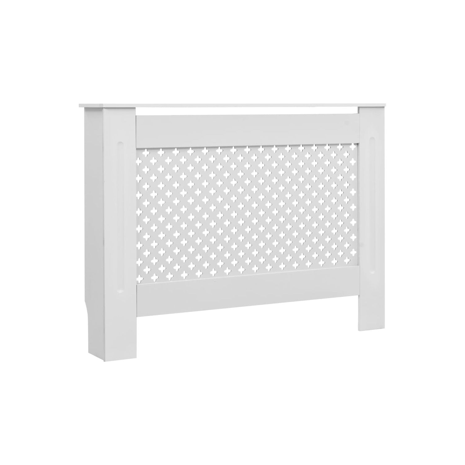Couvercles de radiateur VidaXL 2 pièces, blanc, 44.1 x 7,5 x 32.1 po, en MDF
